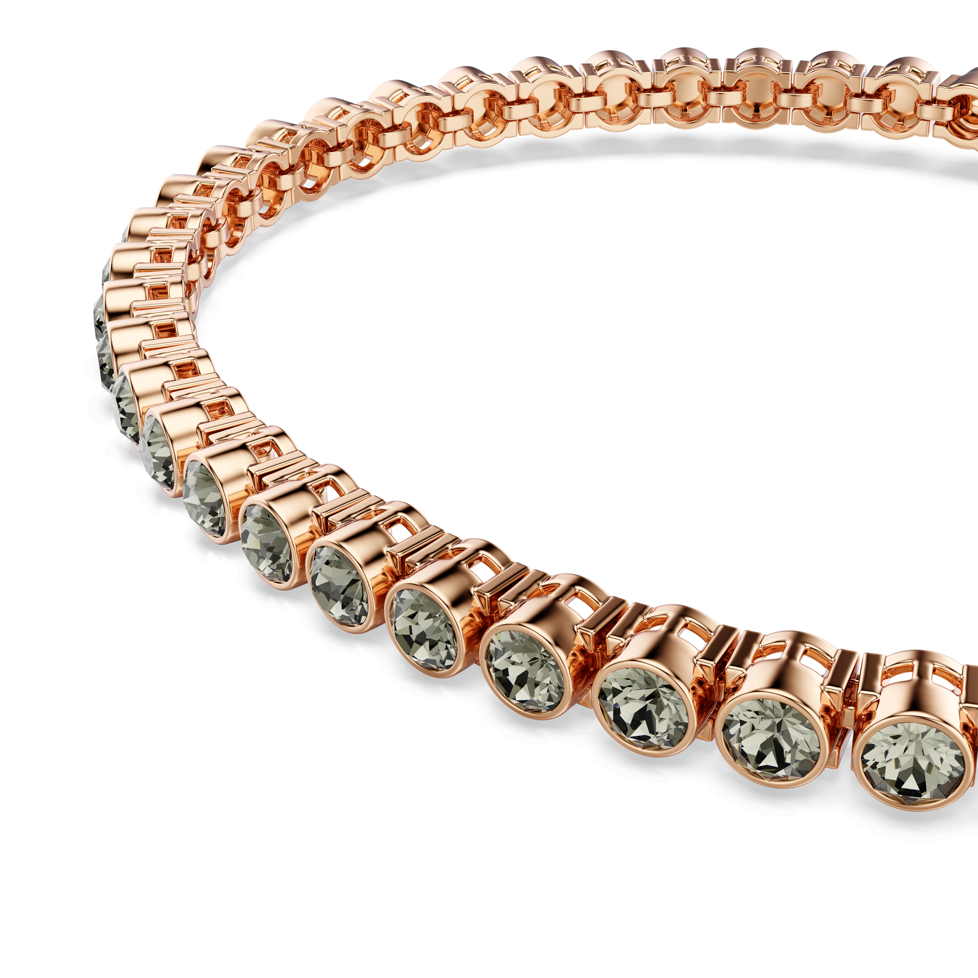 Imber Emily Tennis bracelet, Round cut, Black, Rose gold-tone plated 5734240