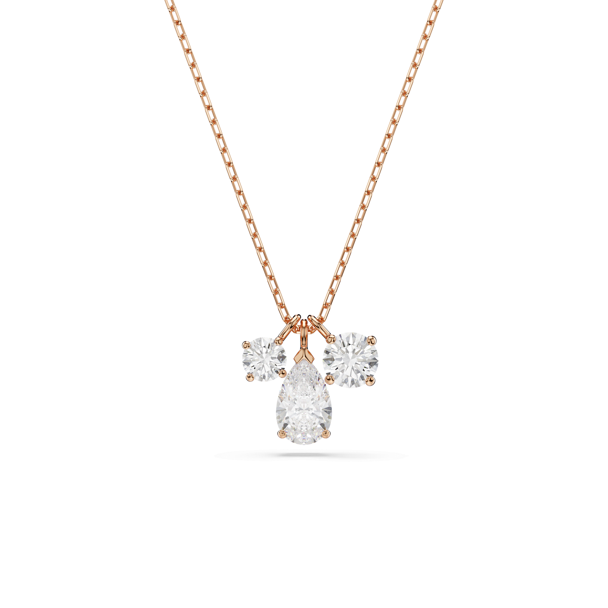 Mesmera pendant, Mixed cuts, White, Rose gold-tone plated 5734245