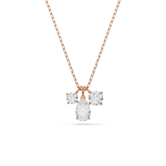 Mesmera pendant, Mixed cuts, White, Rose gold-tone plated 5734245