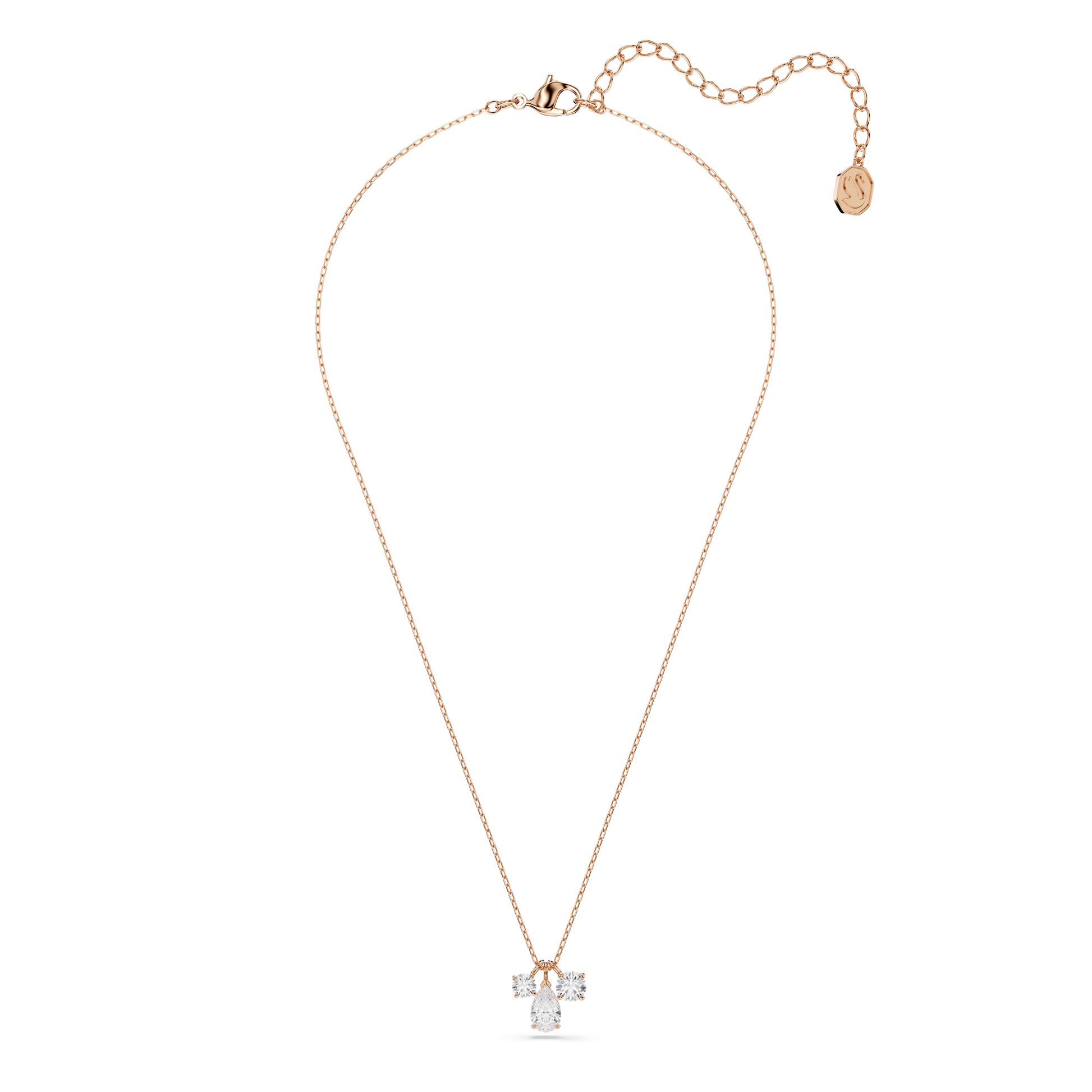 Mesmera pendant, Mixed cuts, White, Rose gold-tone plated 5734245