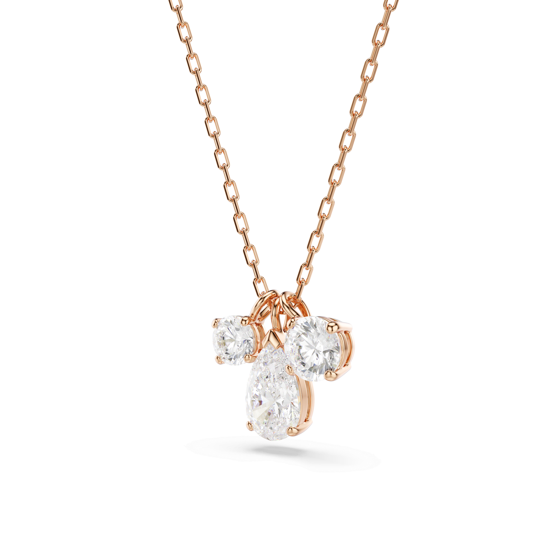 Mesmera pendant, Mixed cuts, White, Rose gold-tone plated 5734245