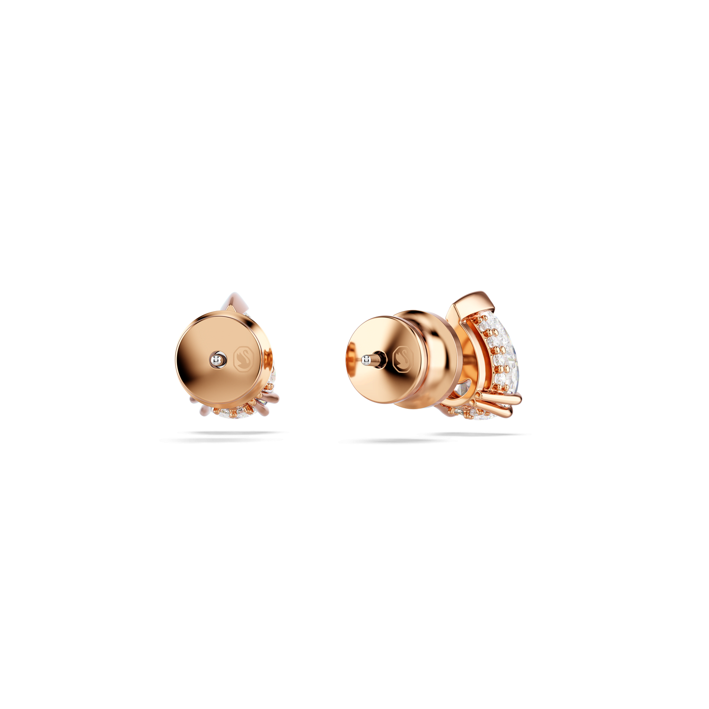 Stilla stud earrings, Pear cut, White, Rose gold-tone plated 5734248