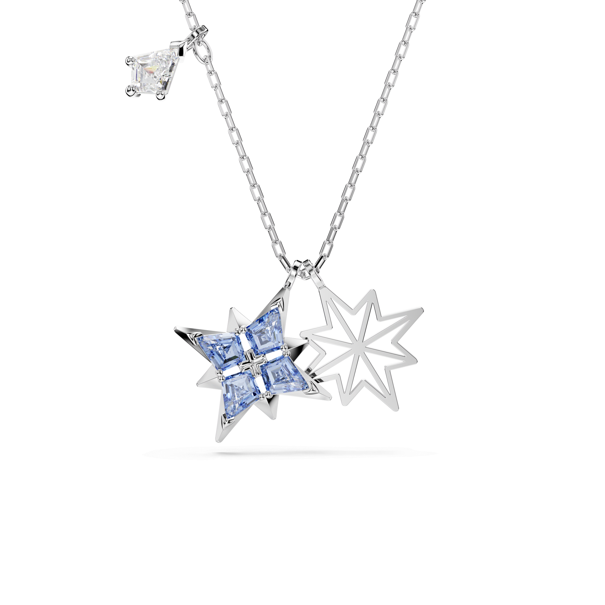 Symbolica pendant, Star, Blue, Rhodium plated 5734252