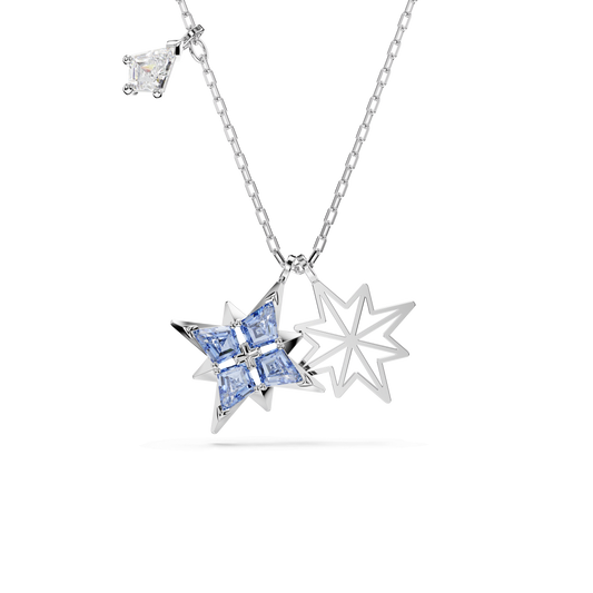 Symbolica pendant, Star, Blue, Rhodium plated 5734252