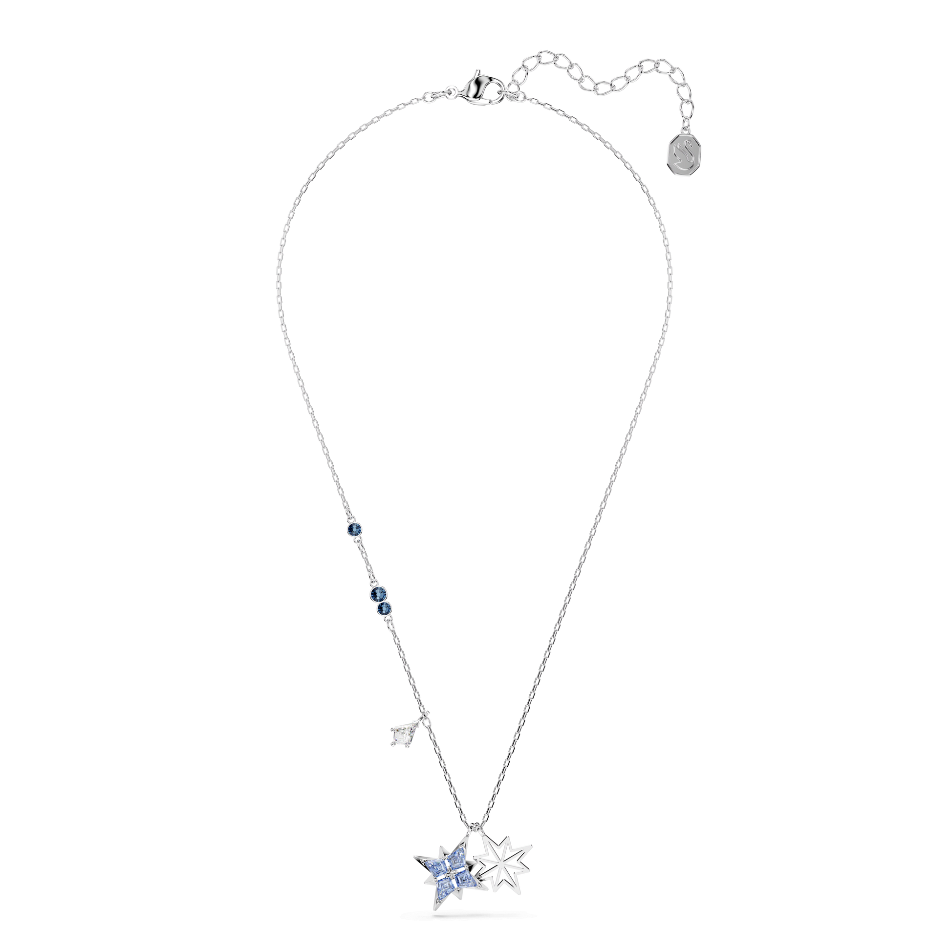 Symbolica pendant, Star, Blue, Rhodium plated 5734252