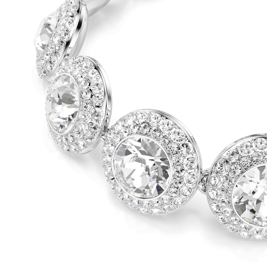 Una Angelic bracelet, White, Rhodium plated 5735343