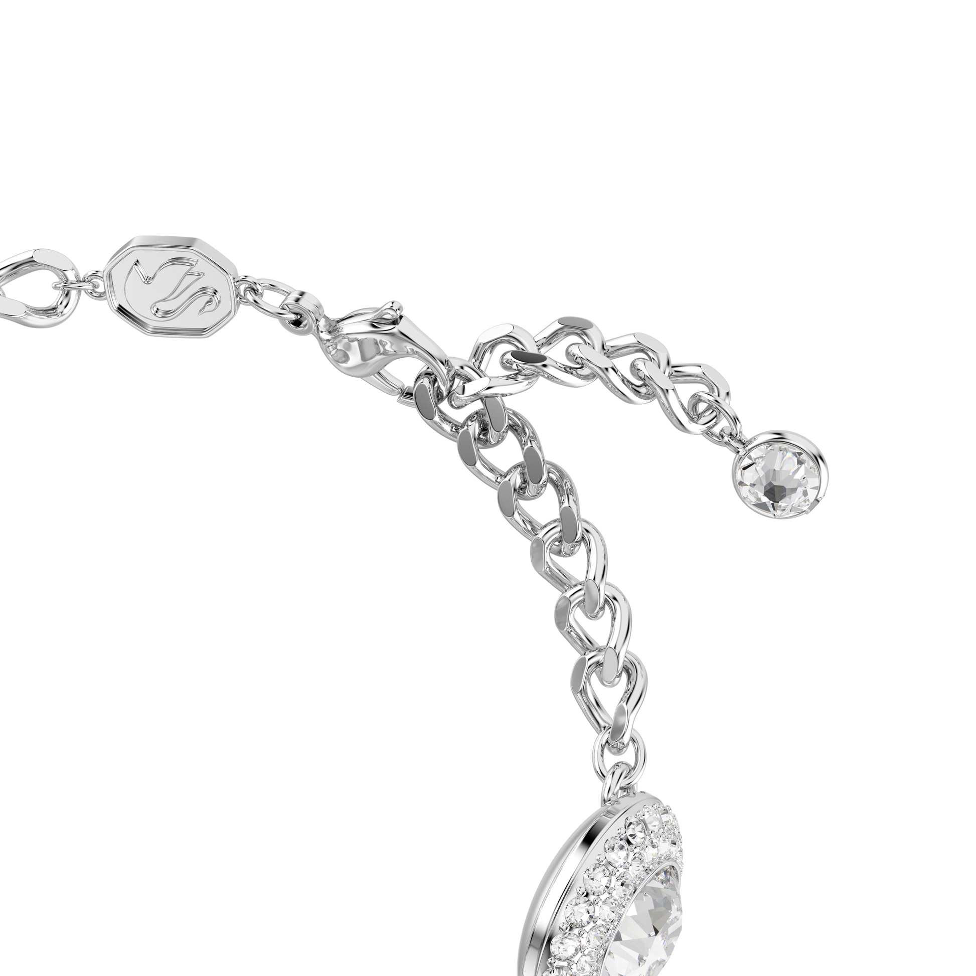 Una Angelic bracelet, White, Rhodium plated 5735343