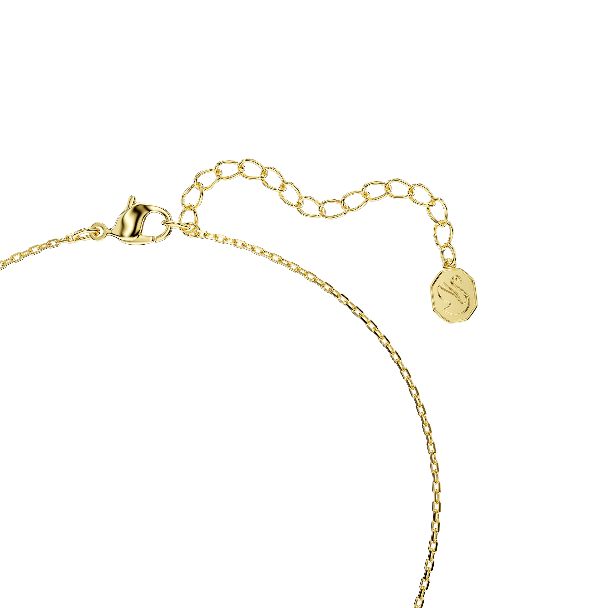 Bella V pendant, Round cut, Green, Gold-tone plated 5735387