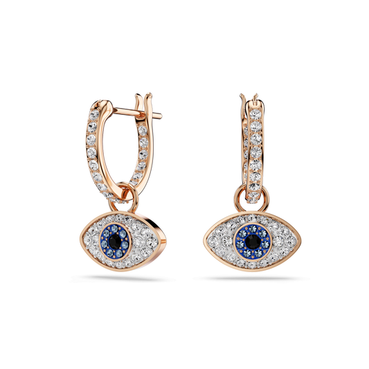 Symbolica drop earrings, Eye, Multicolored, Rose gold-tone plated 5736982