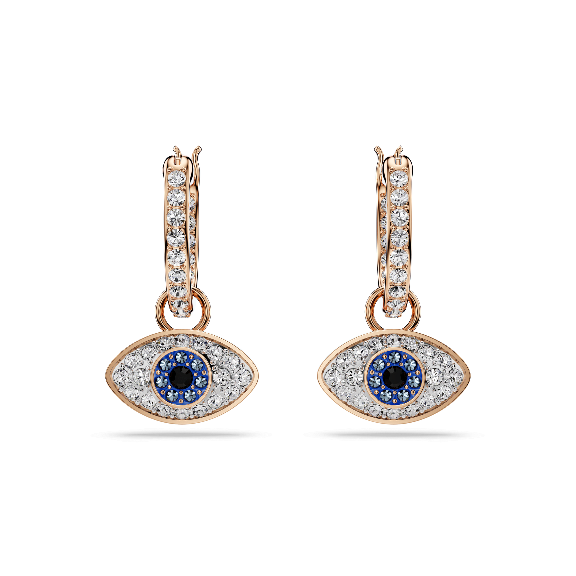 Symbolica drop earrings, Eye, Multicolored, Rose gold-tone plated 5736982