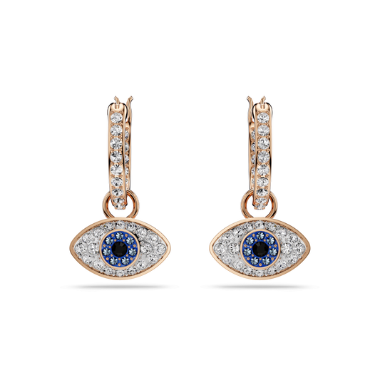 Symbolica drop earrings, Eye, Multicolored, Rose gold-tone plated 5736982