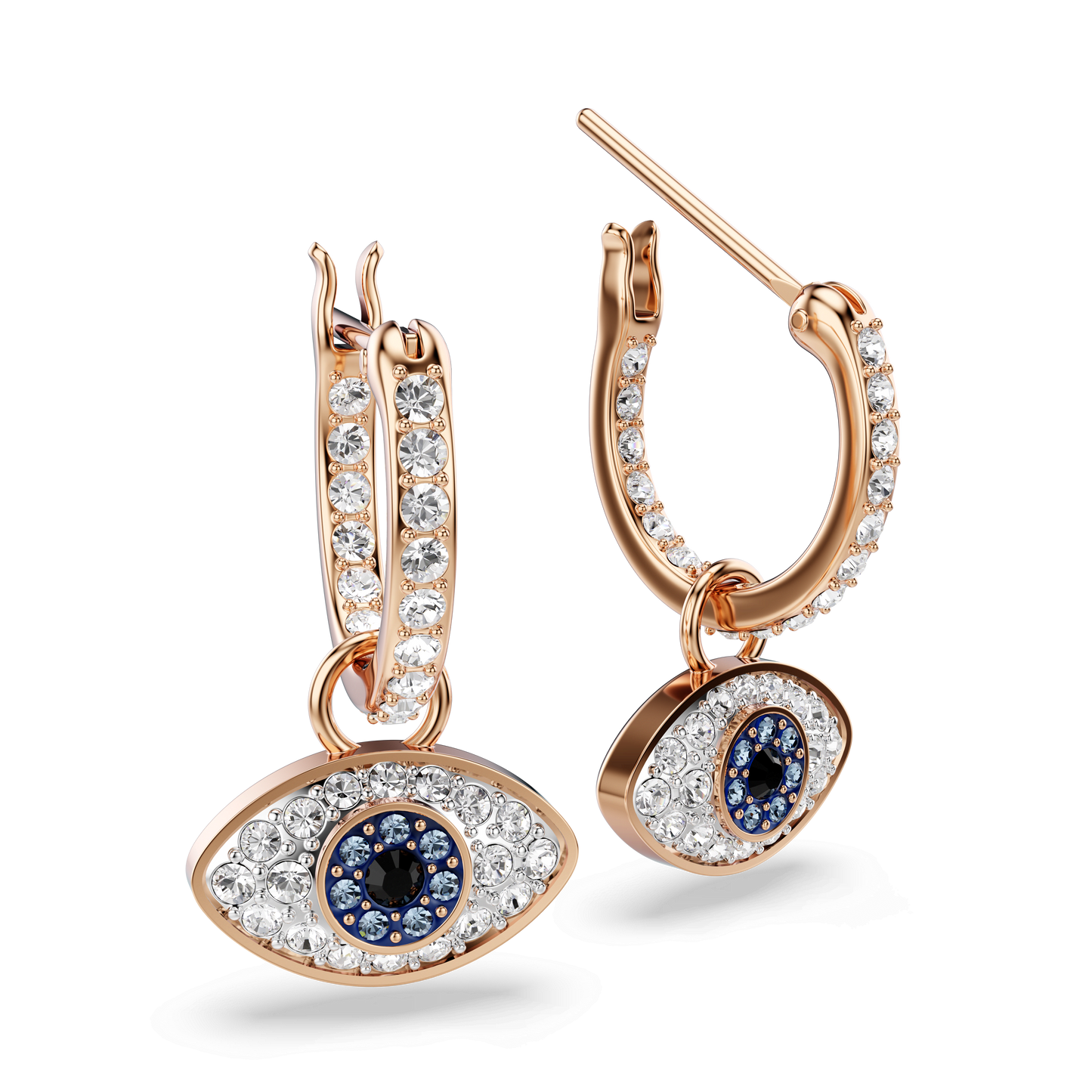 Symbolica drop earrings, Eye, Multicolored, Rose gold-tone plated 5736982