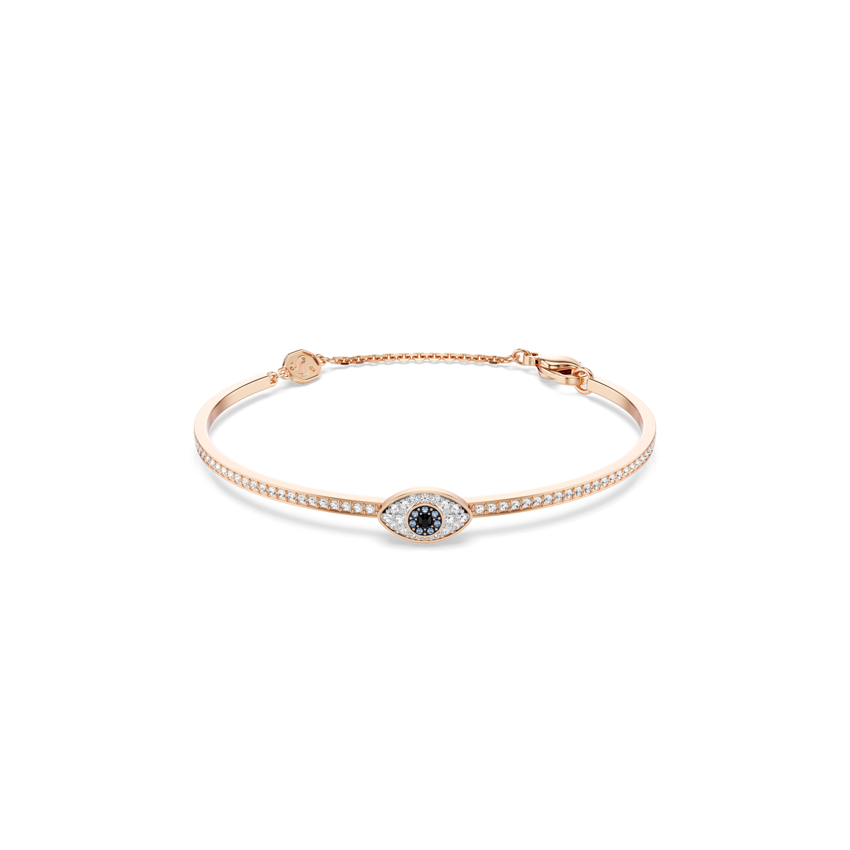 Symbolica bangle, Eye, Multicolored, 18K rose gold finish