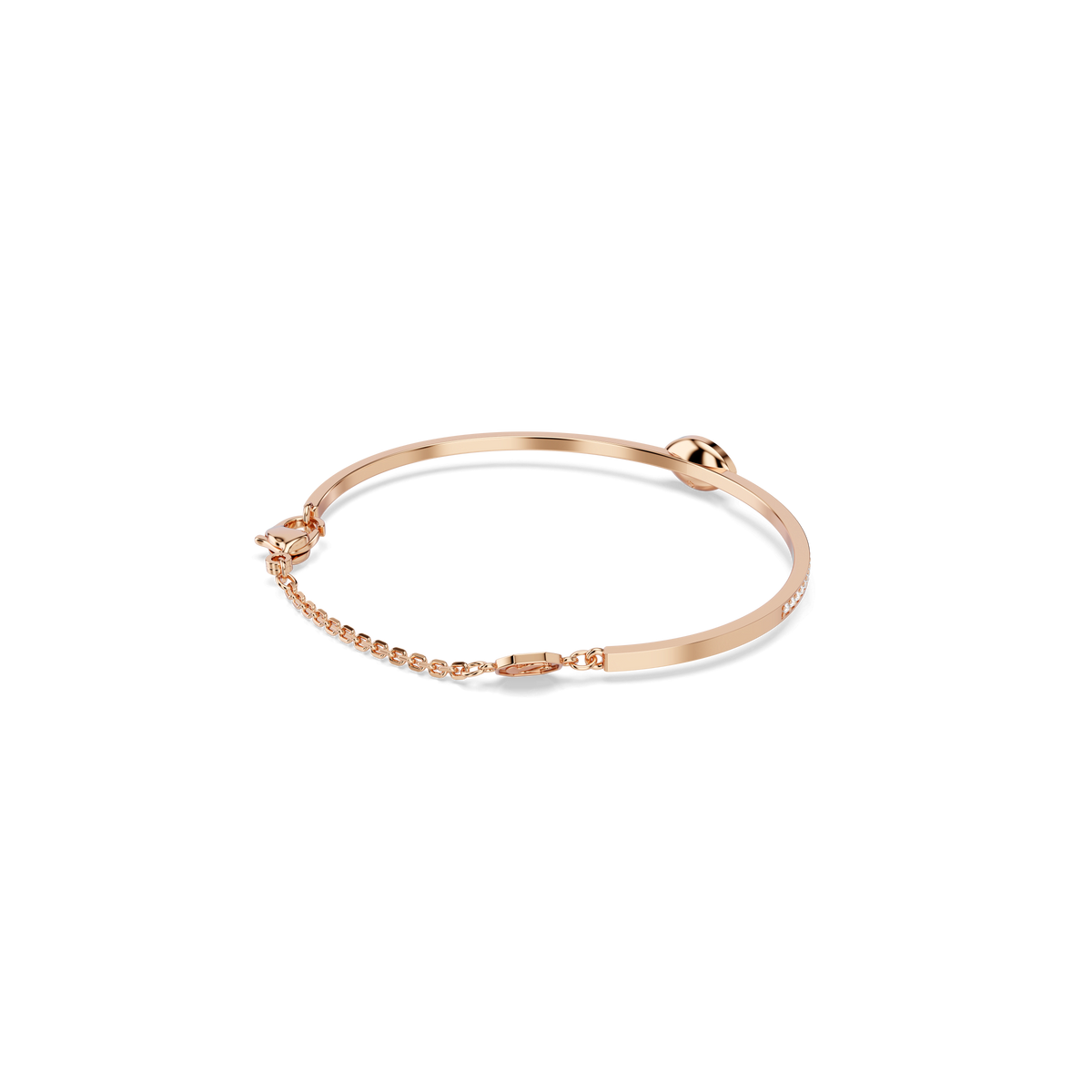 Symbolica bangle, Eye, Multicolored, 18K rose gold finish