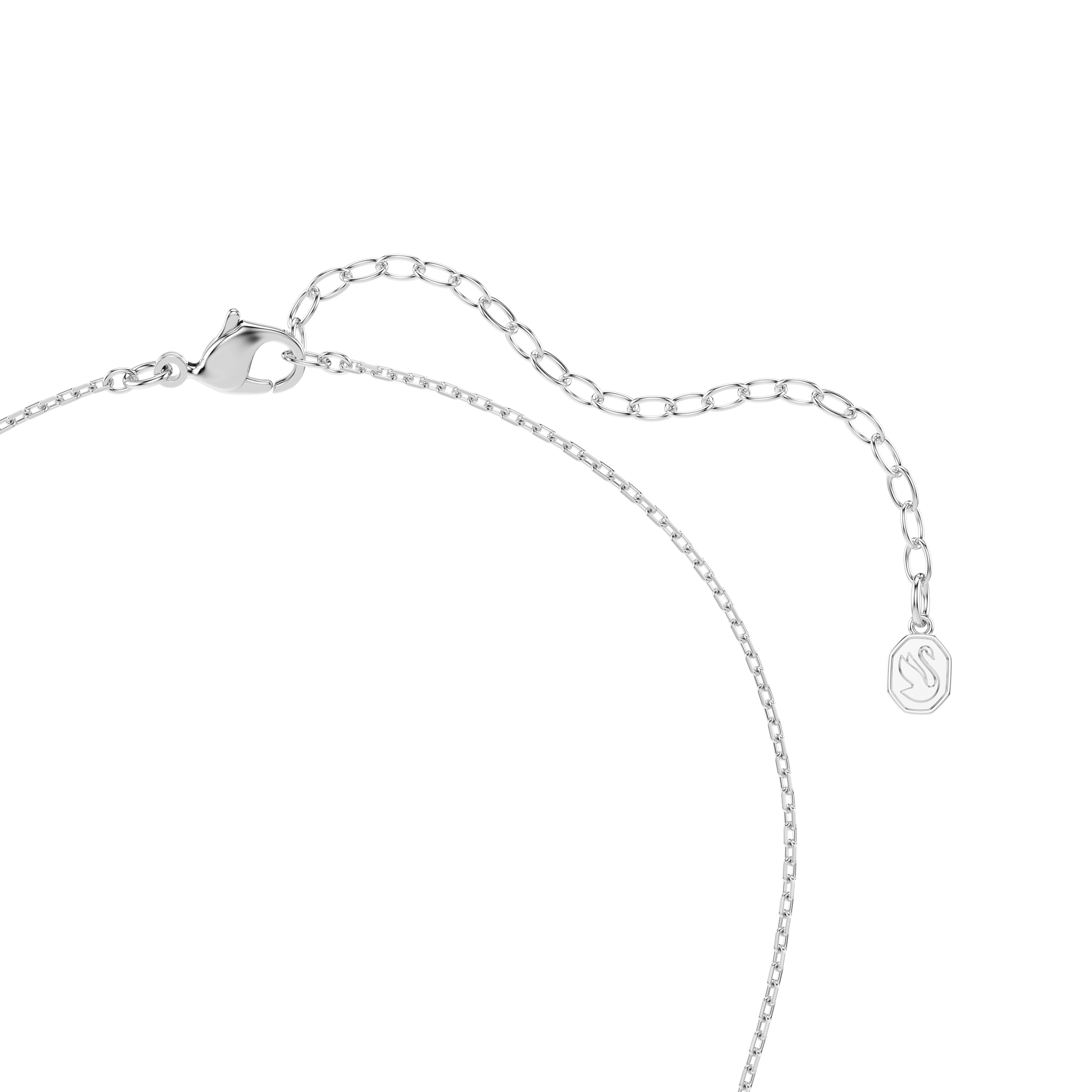 Idyllia pendant, Mixed cuts, Heart with arrow, White, Mixed metal finish 5737291