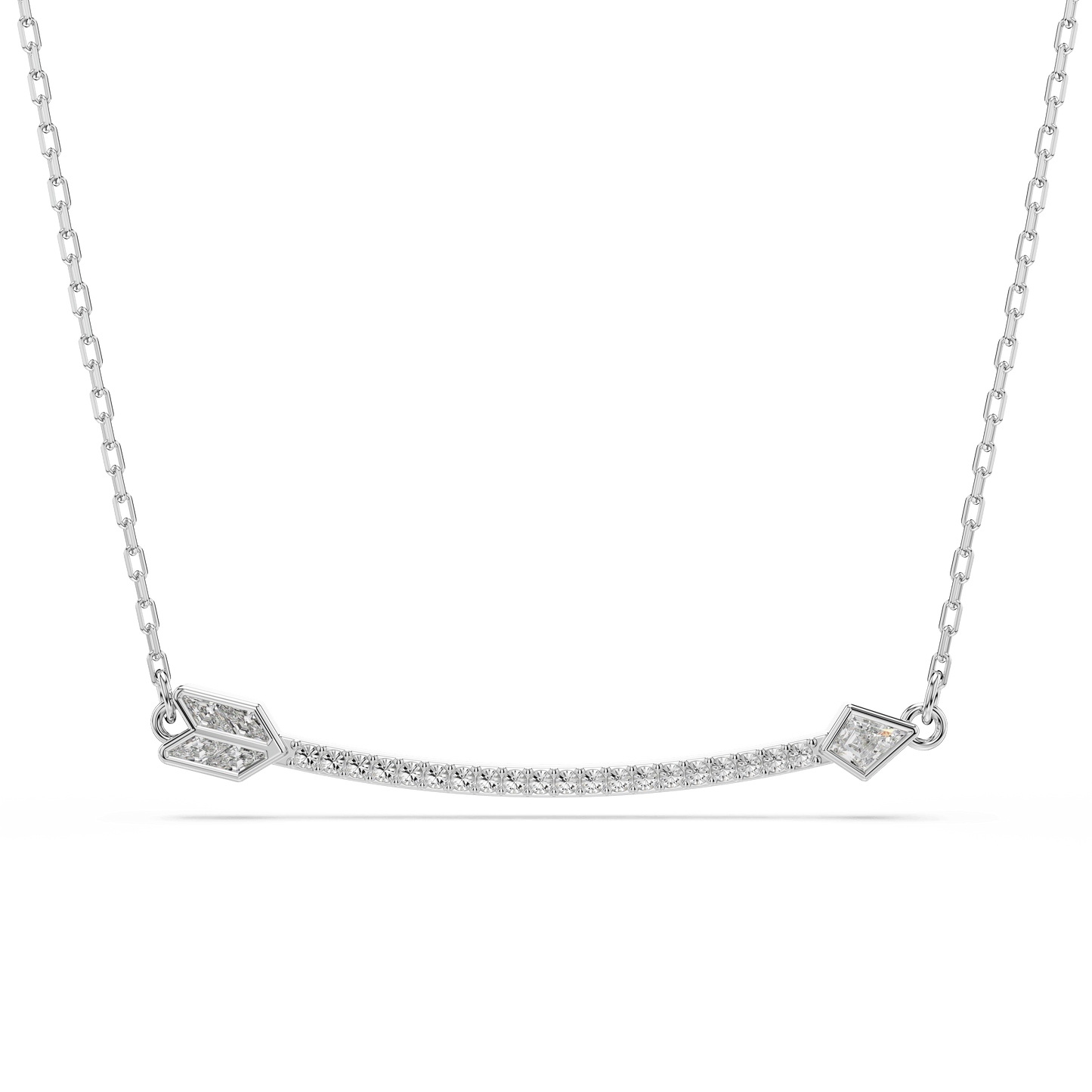 Idyllia pendant, Mixed cuts, Arrow, White, Rhodium plated 5737293