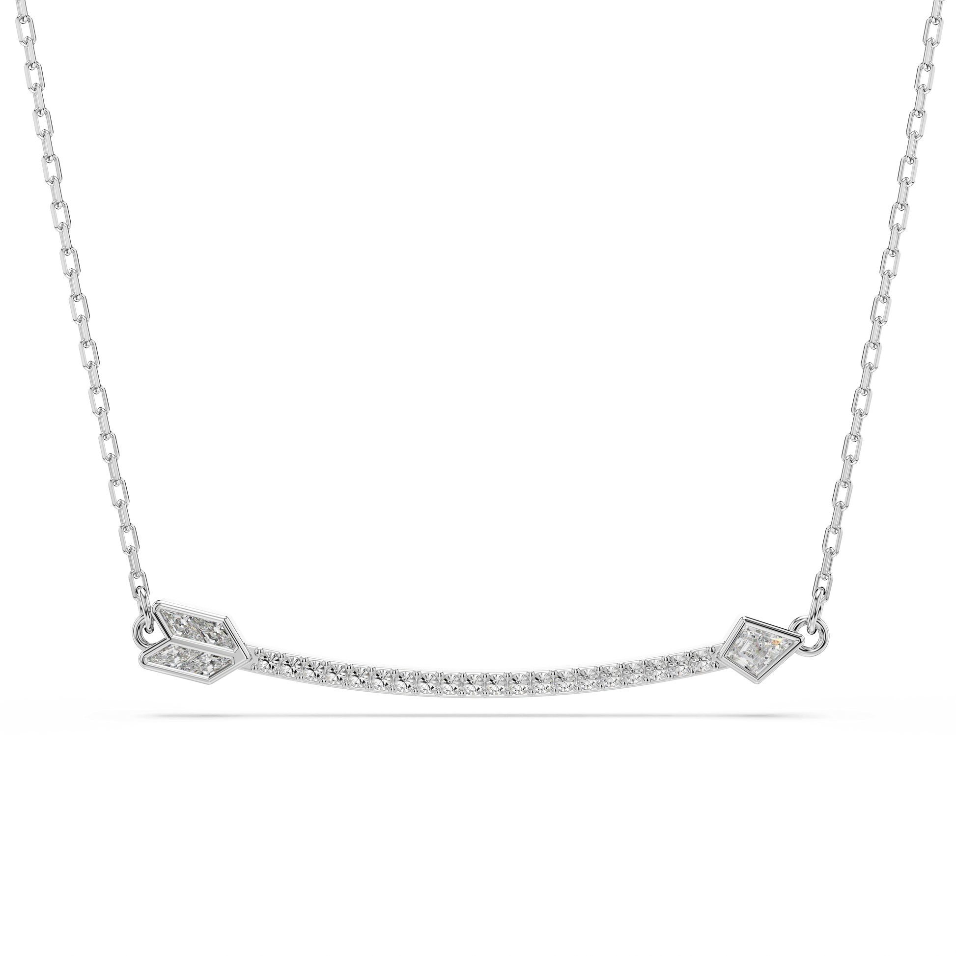 Idyllia pendant, Mixed cuts, Arrow, White, Rhodium plated 5737293