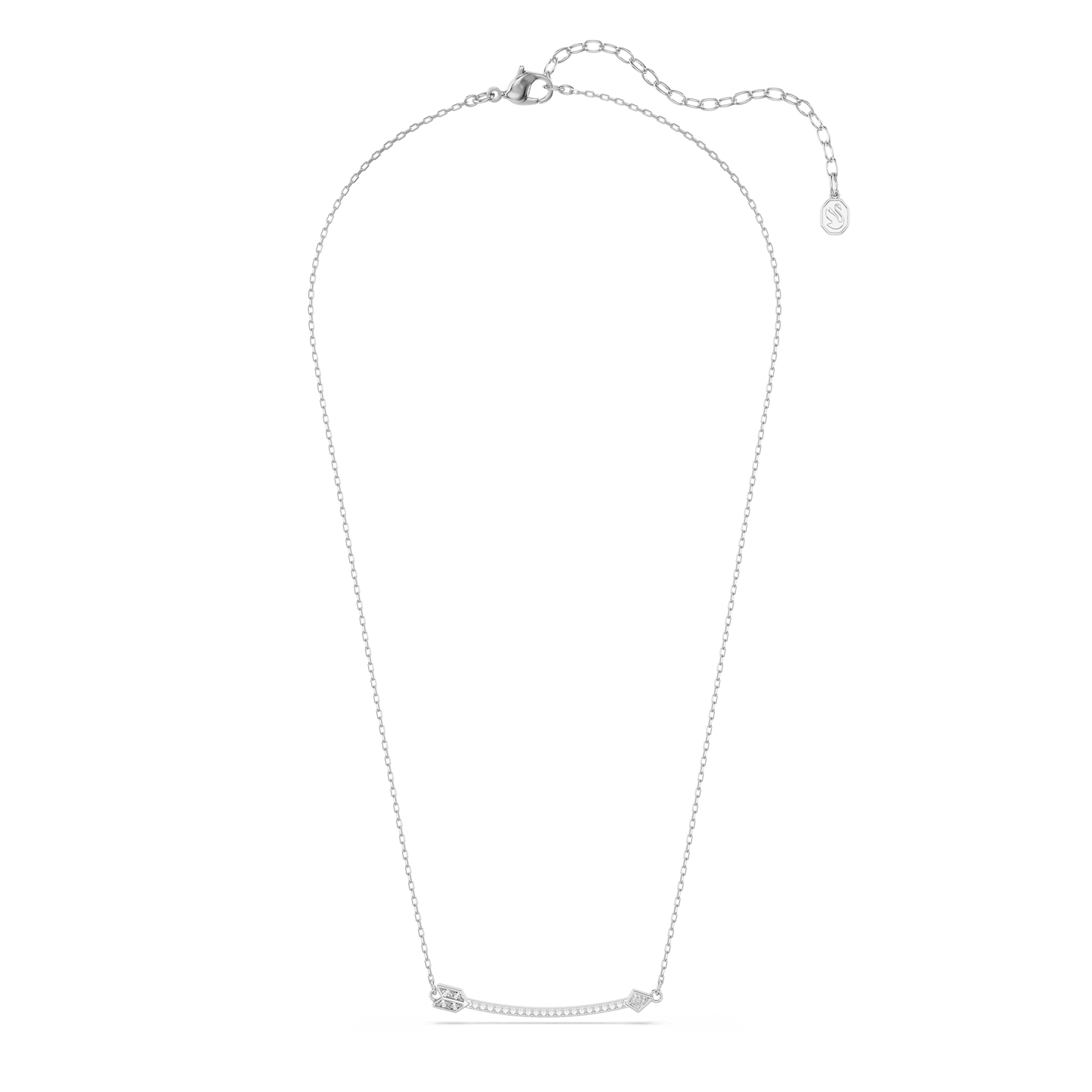 Idyllia pendant, Mixed cuts, Arrow, White, Rhodium plated 5737293