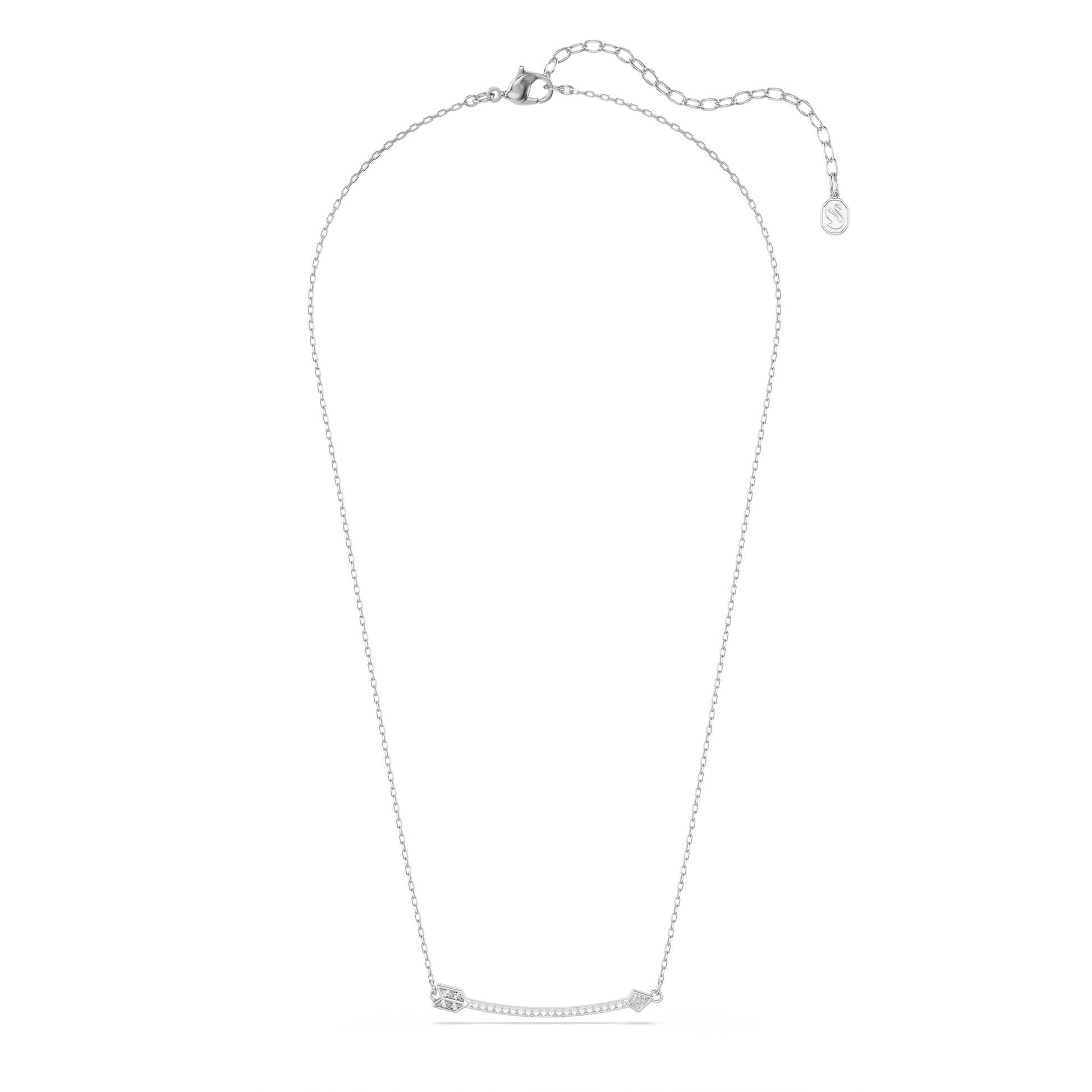 Idyllia pendant, Mixed cuts, Arrow, White, Rhodium plated 5737293