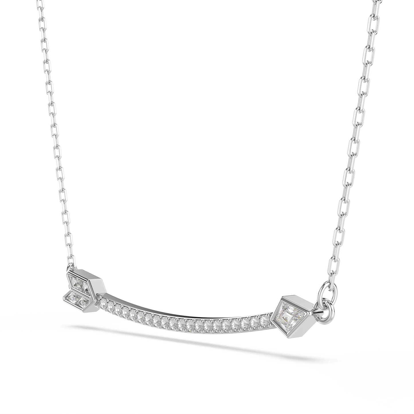 Idyllia pendant, Mixed cuts, Arrow, White, Rhodium plated 5737293