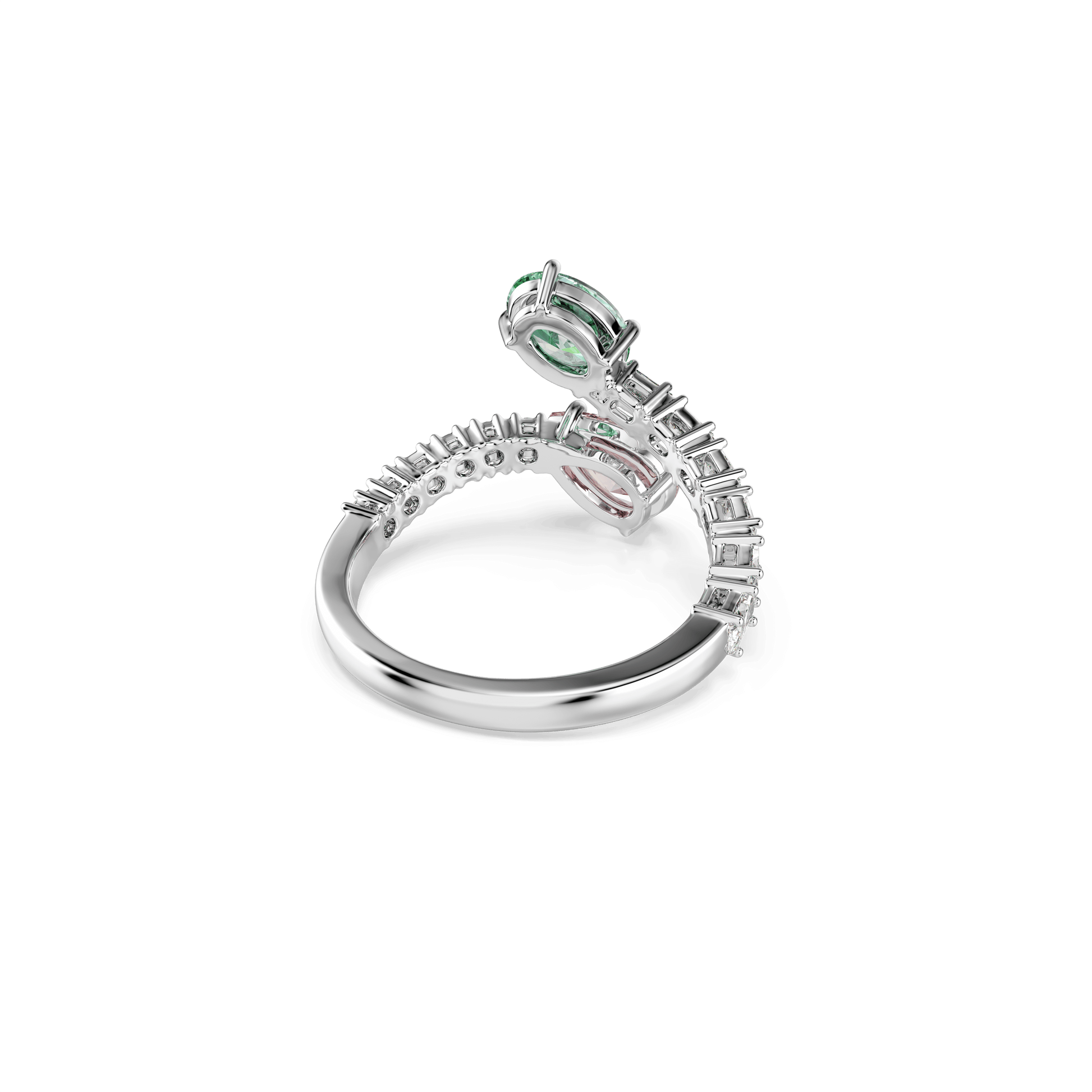 Ariana Grande x Swarovski open ring, Mixed cuts, Multicolored, Rhodium plated 5737372