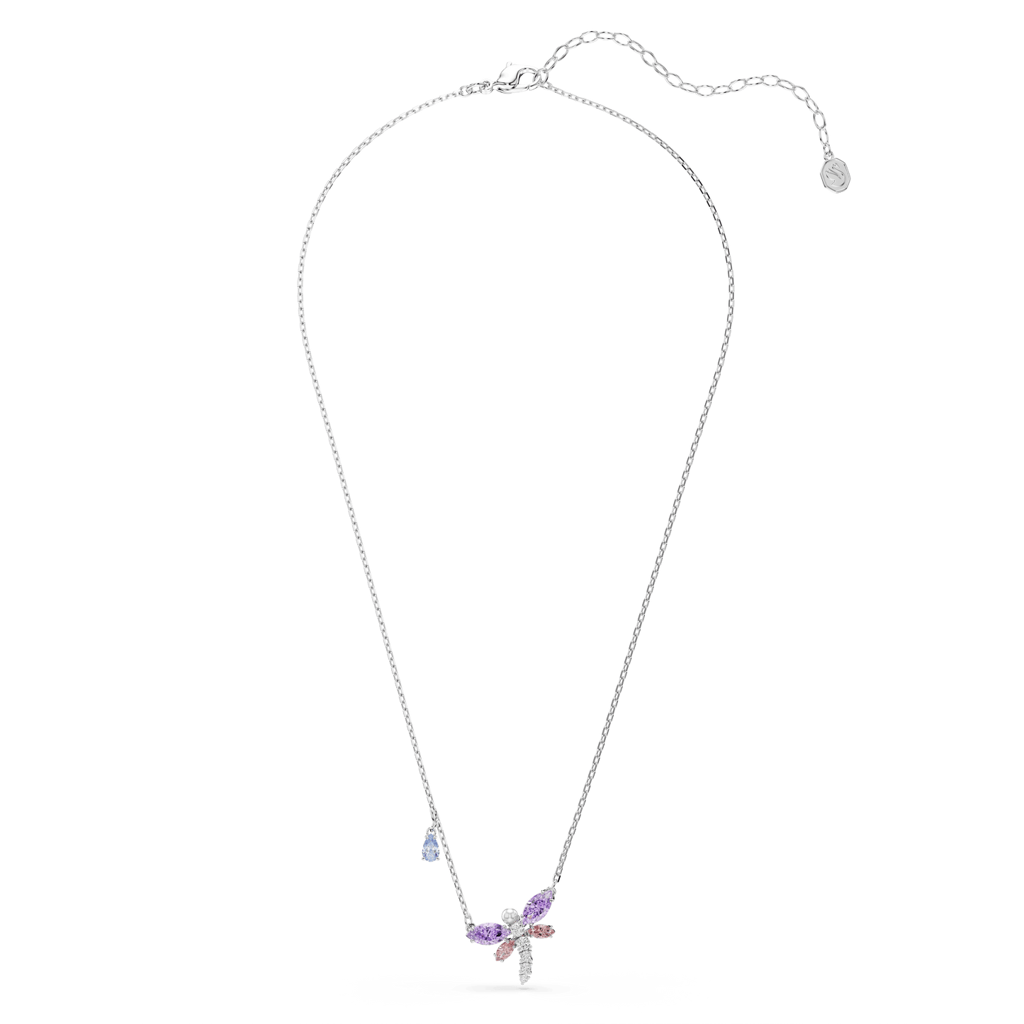 Ariana Grande x Swarovski pendant, Mixed cuts, Dragonfly, Multicolored, Rhodium plated 5737383