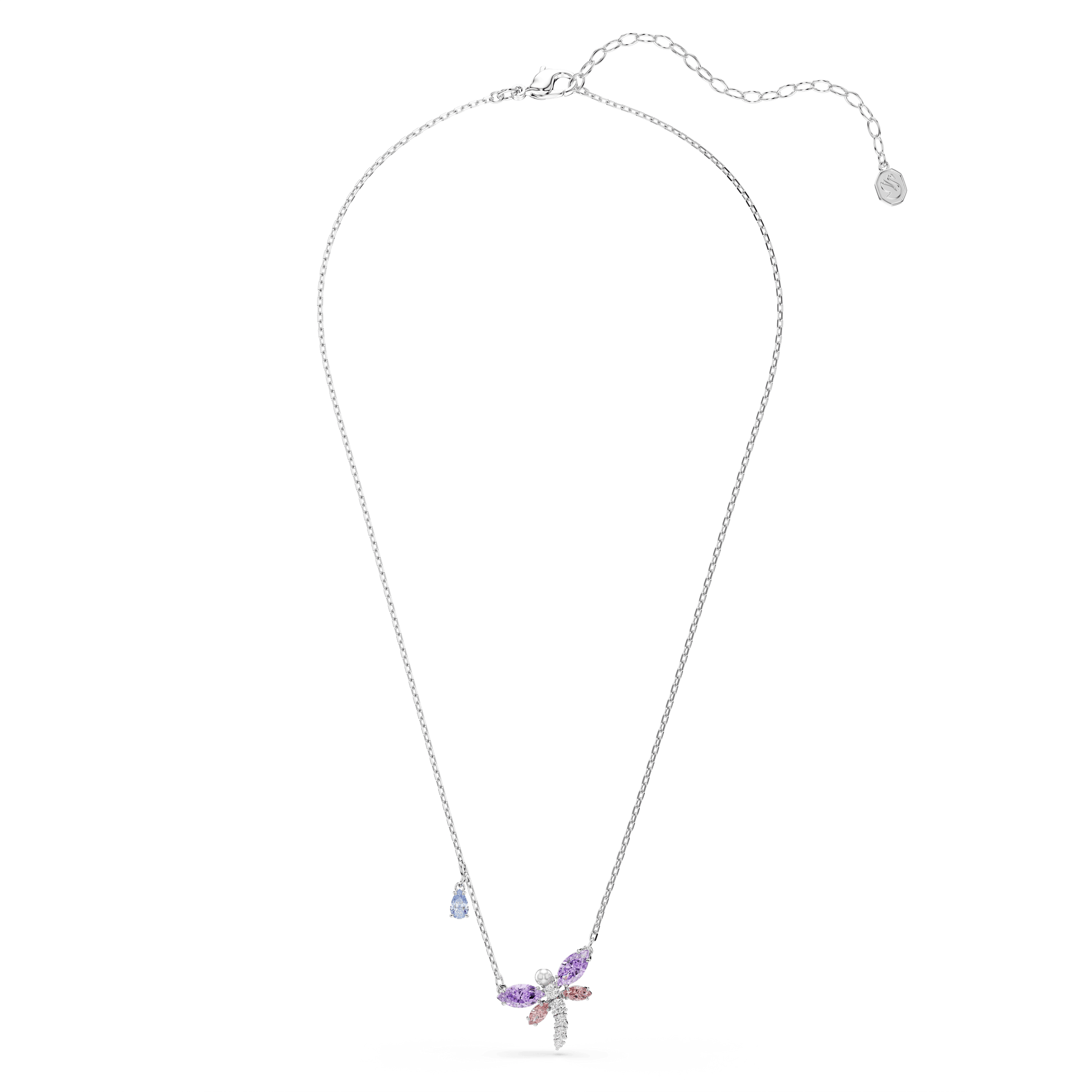 Ariana Grande x Swarovski pendant, Mixed cuts, Dragonfly, Multicolored, Rhodium plated 5737383