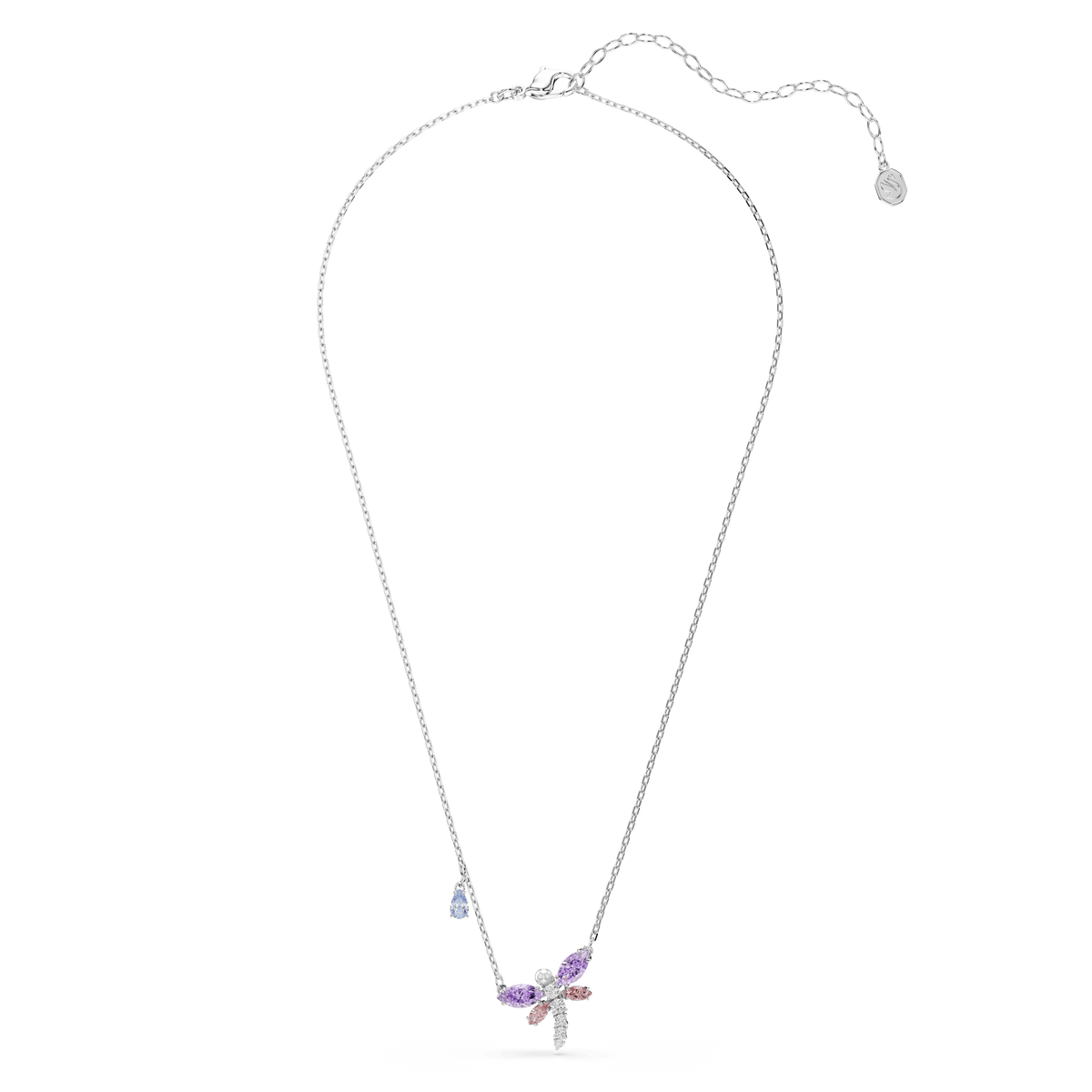 Ariana Grande x Swarovski pendant, Mixed cuts, Dragonfly, Multicolored, Rhodium plated