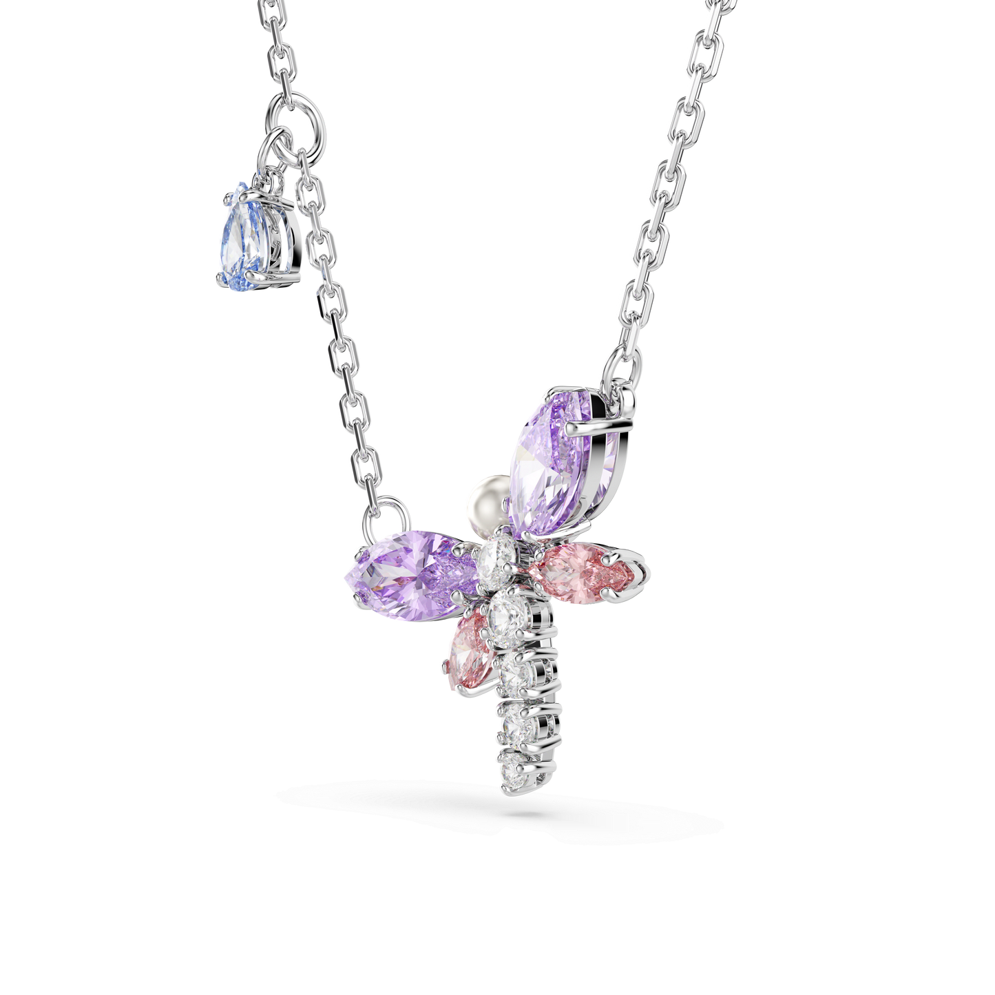 Ariana Grande x Swarovski pendant, Mixed cuts, Dragonfly, Multicolored, Rhodium plated 5737383