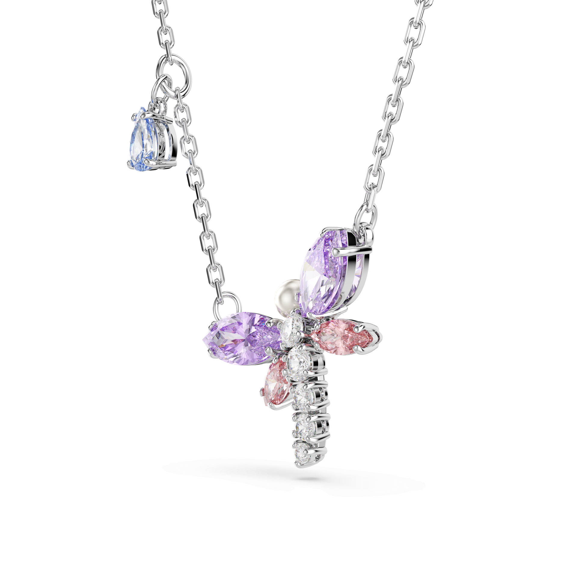 Ariana Grande x Swarovski pendant, Mixed cuts, Dragonfly, Multicolored, Rhodium plated 5737383