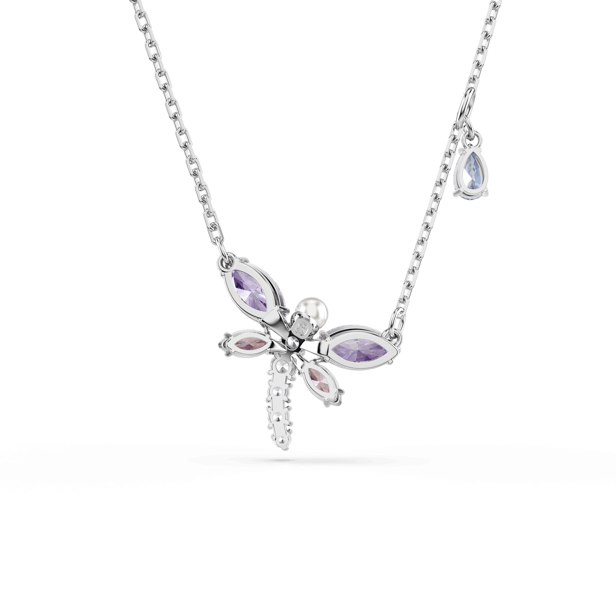 Ariana Grande x Swarovski pendant, Mixed cuts, Dragonfly, Multicolored, Rhodium plated