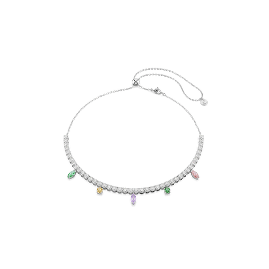 Ariana Grande x Swarovski Tennis necklace, Mixed cuts, Multicolored, Rhodium plated 5737422