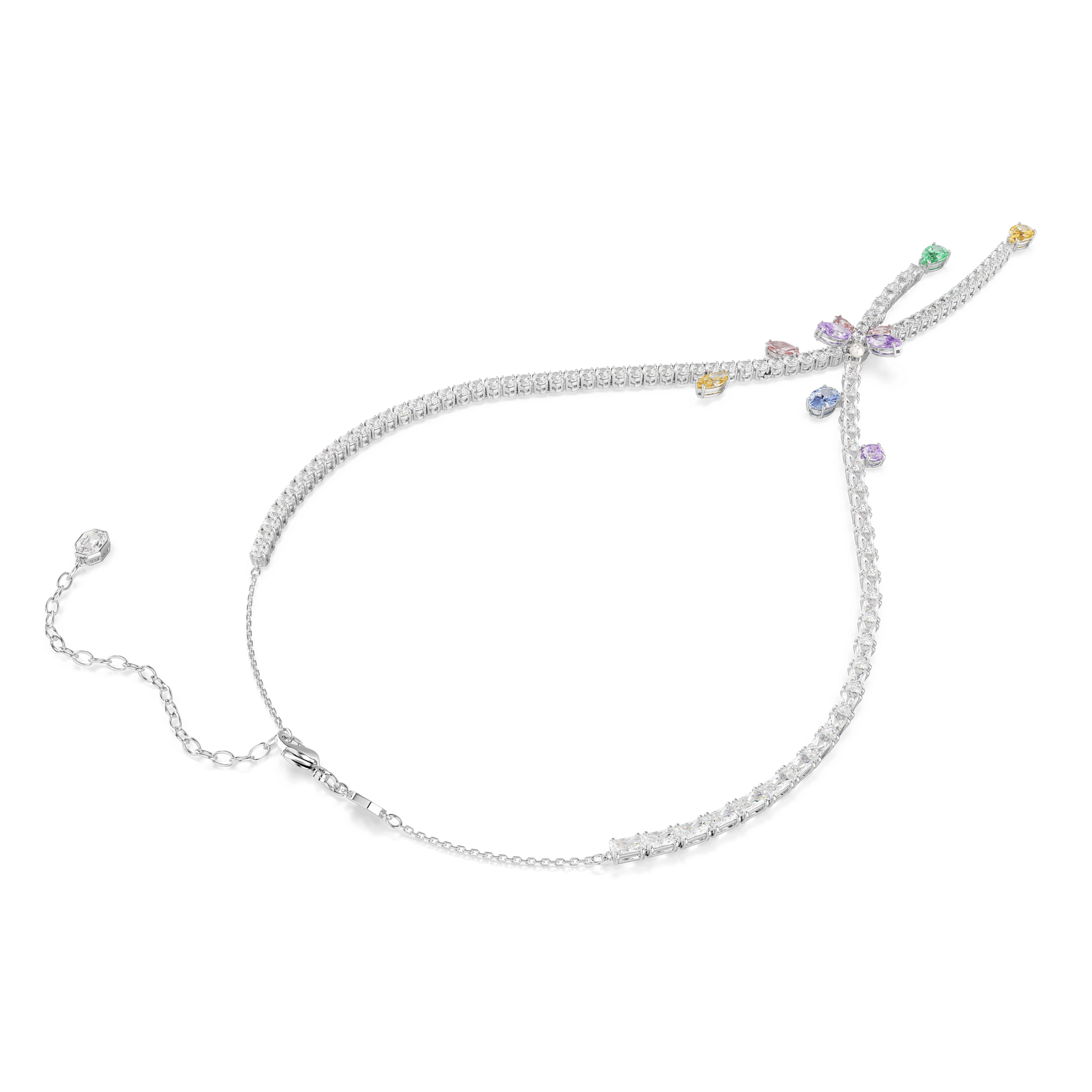Ariana Grande x Swarovski necklace, Mixed cuts, Dragonfly, Multicolored, Rhodium plated 5737424