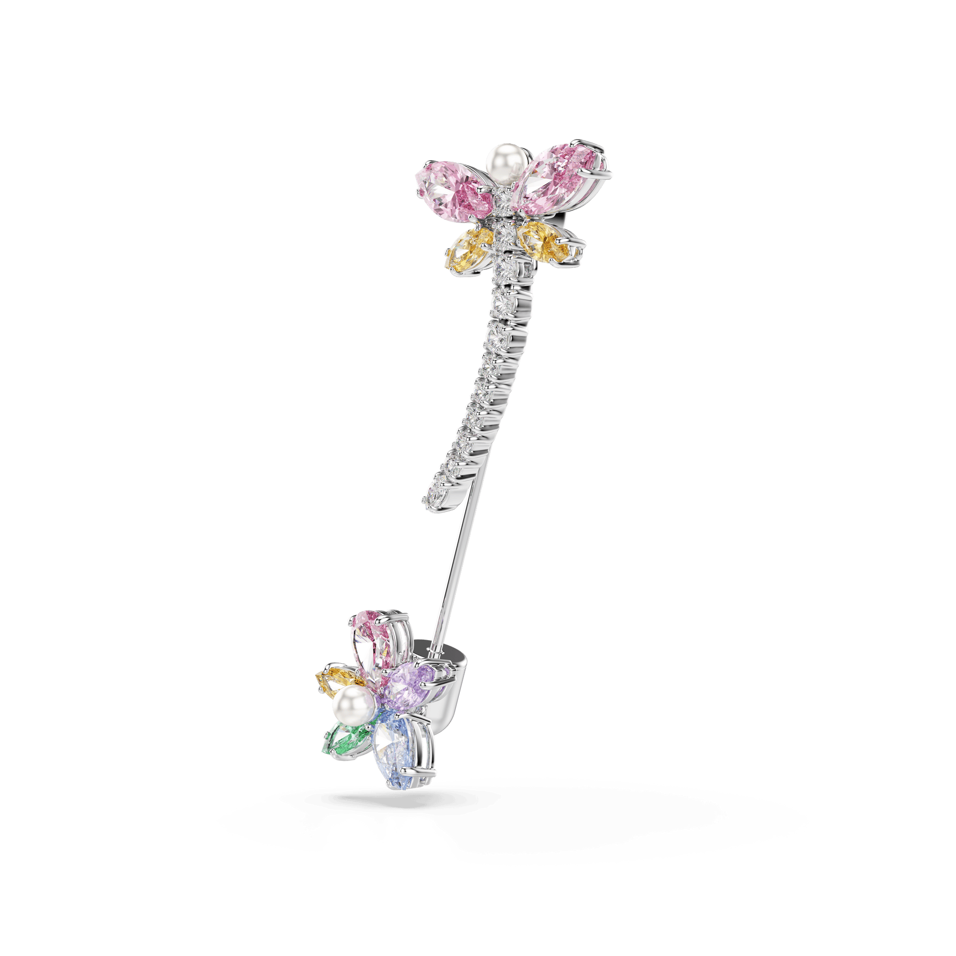 Ariana Grande x Swarovski brooch, Mixed cuts, Dragonfly, Multicolored, Rhodium plated 5737428