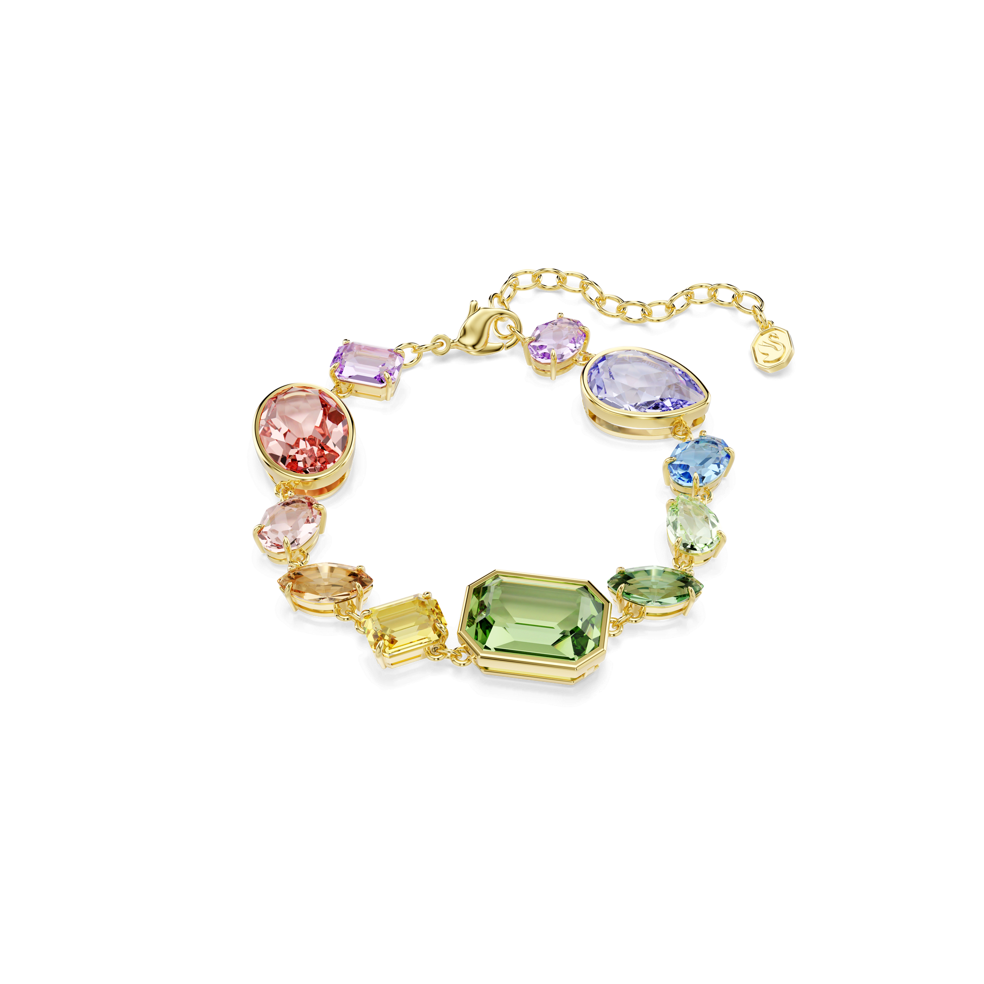 Gema bracelet, Mixed cuts, Multicolored, Gold-tone plated 5737453
