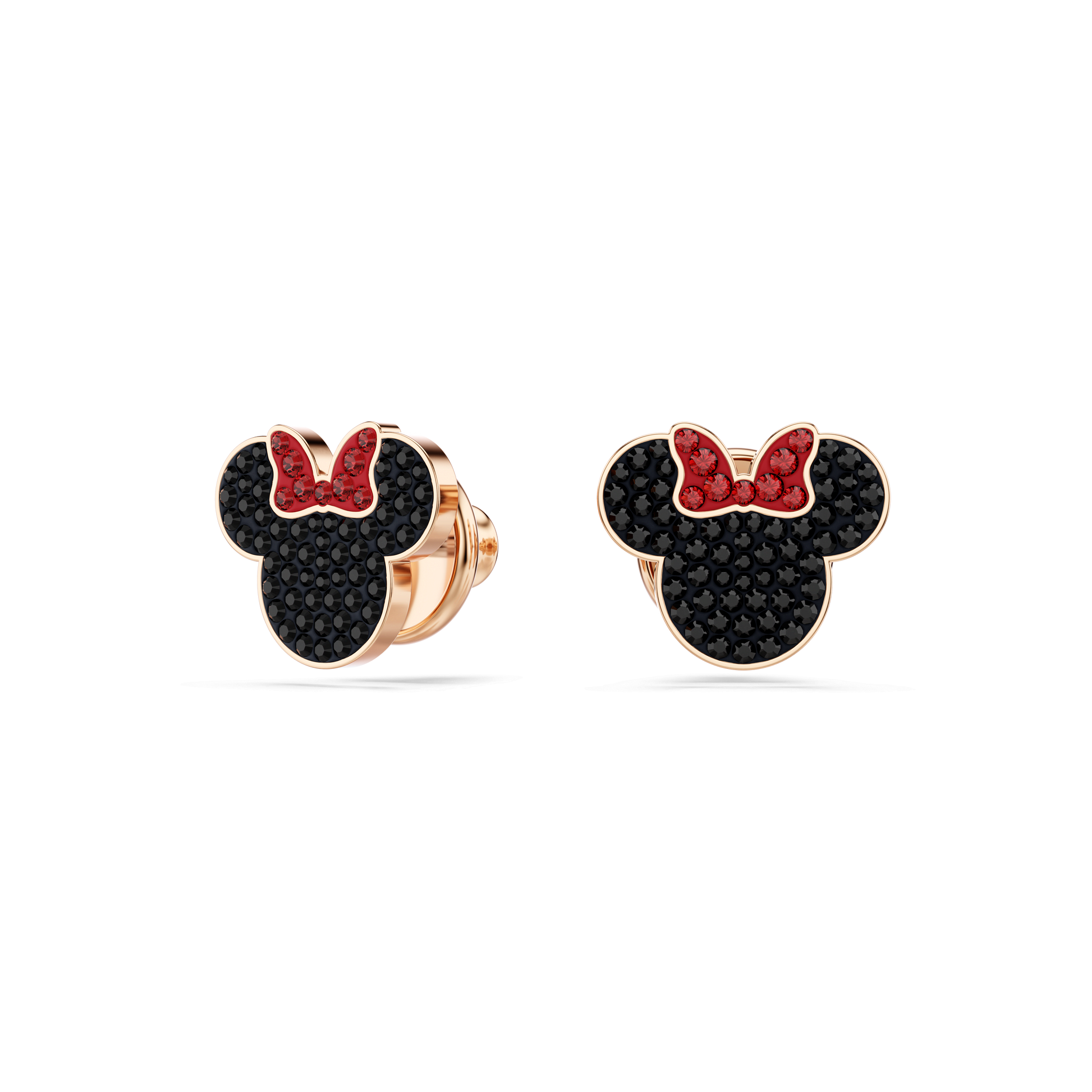 Mickey & Minnie stud earrings, Multicolored, Rose gold-tone plated 5737561