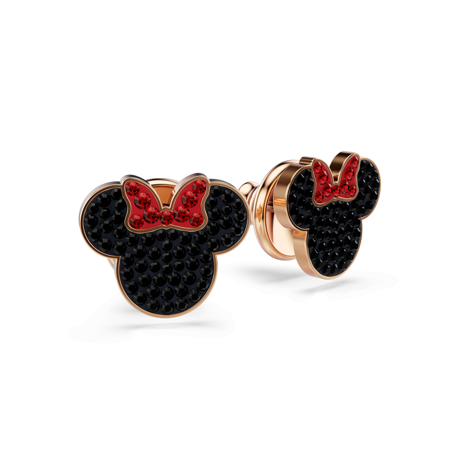 Mickey & Minnie stud earrings, Multicolored, Rose gold-tone plated 5737561