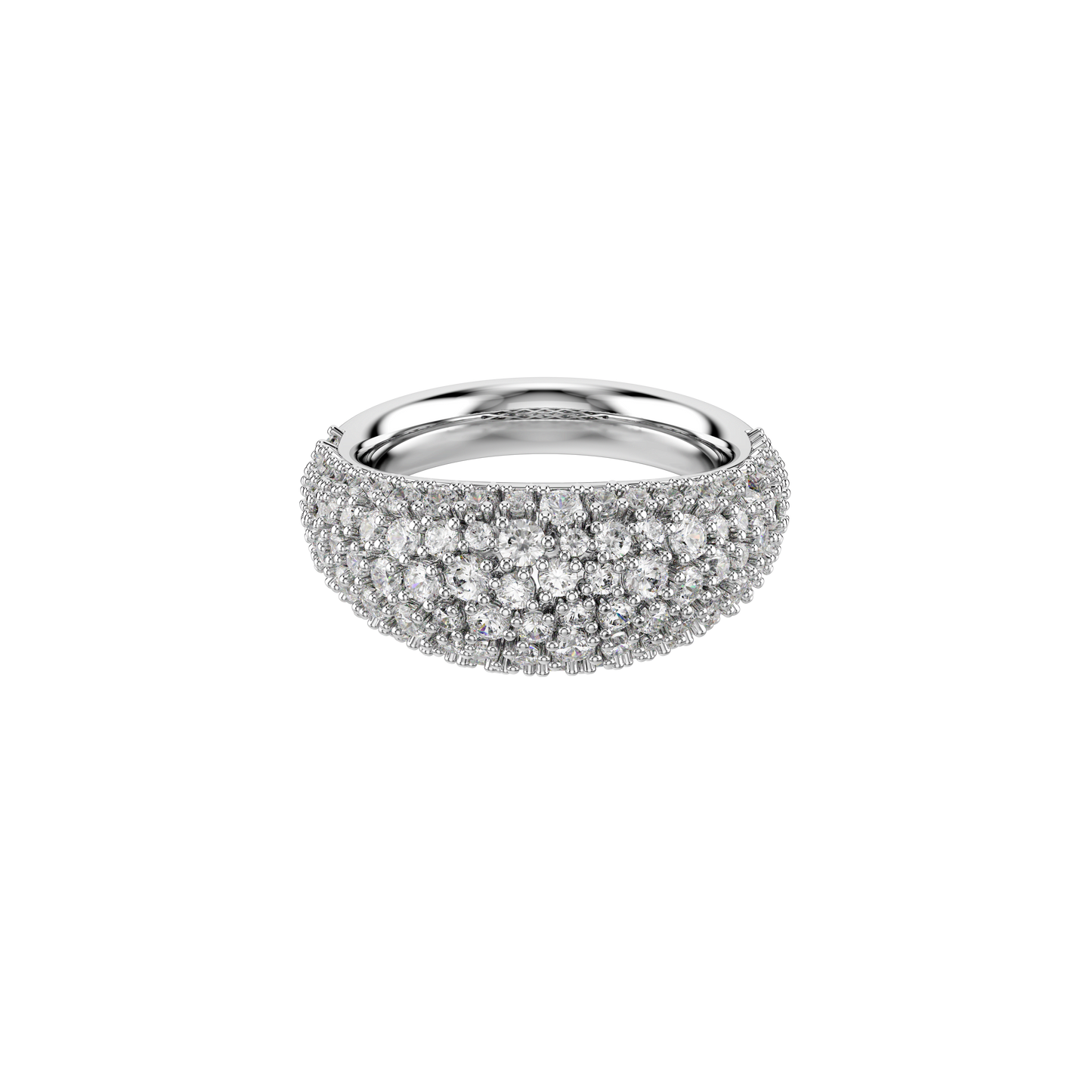 Sublima ring, White, Rhodium plated 5737596