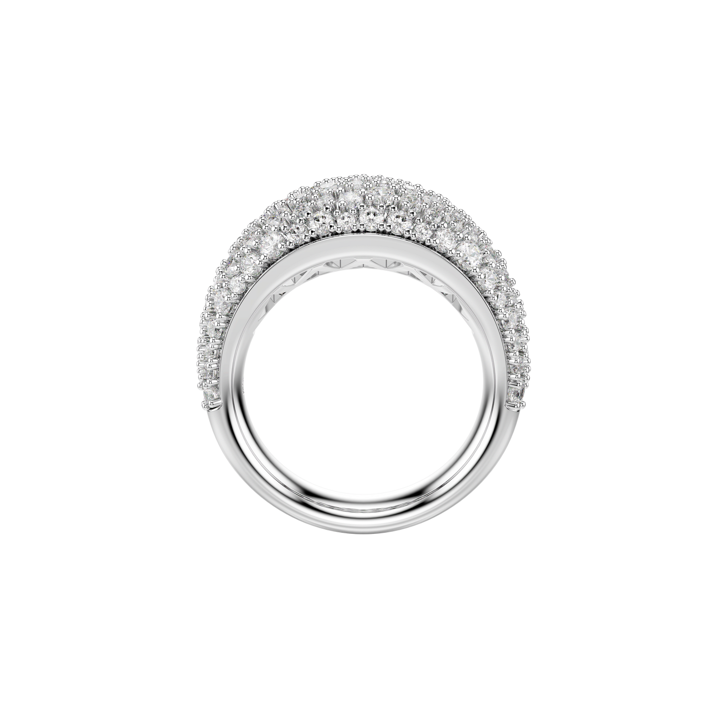Sublima ring, White, Rhodium plated 5737596