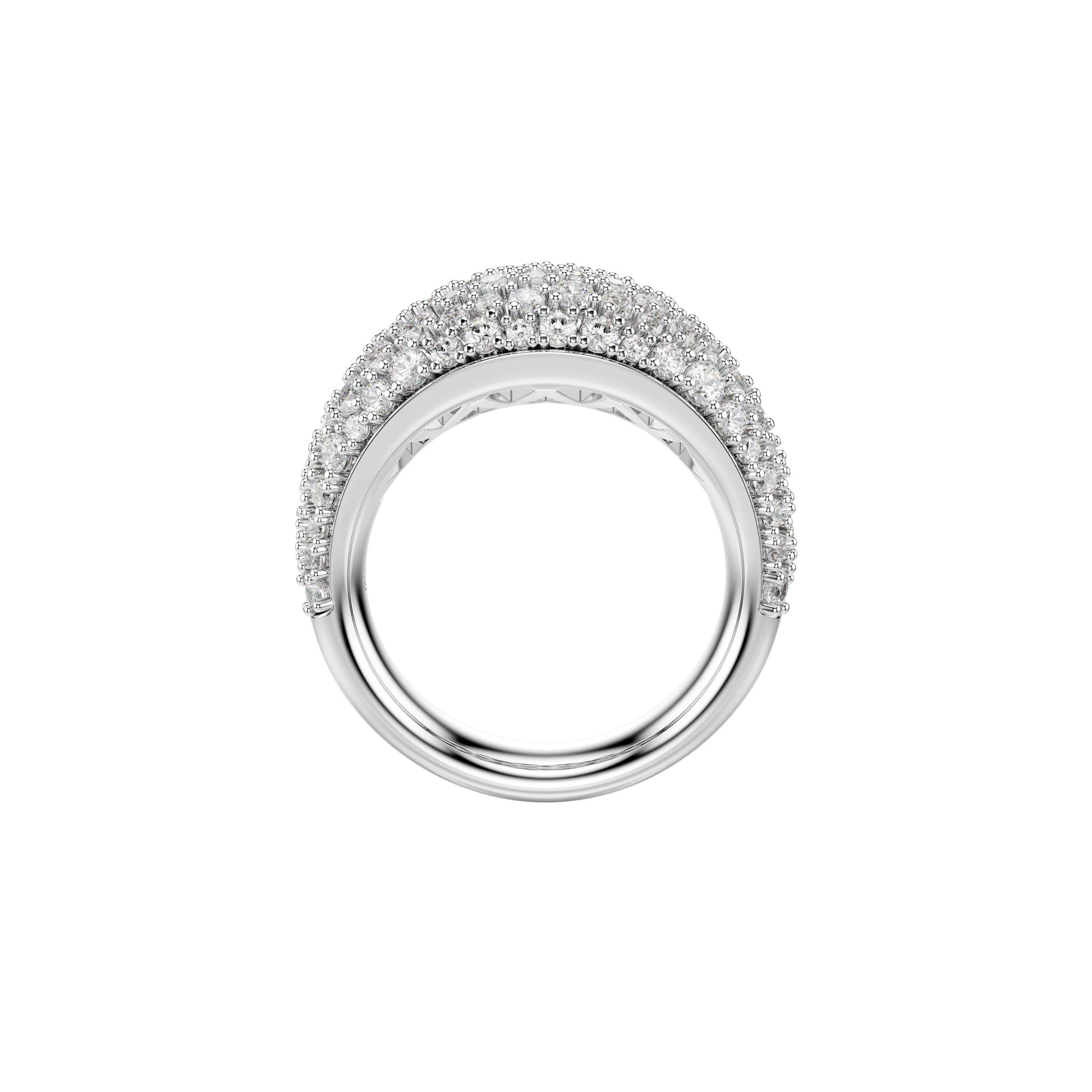 Sublima ring, White, Rhodium plated 5737597