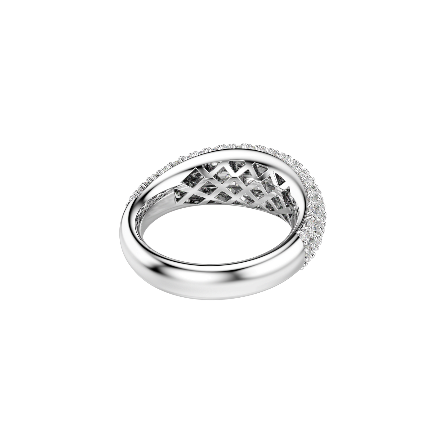 Sublima ring, White, Rhodium plated 5737597