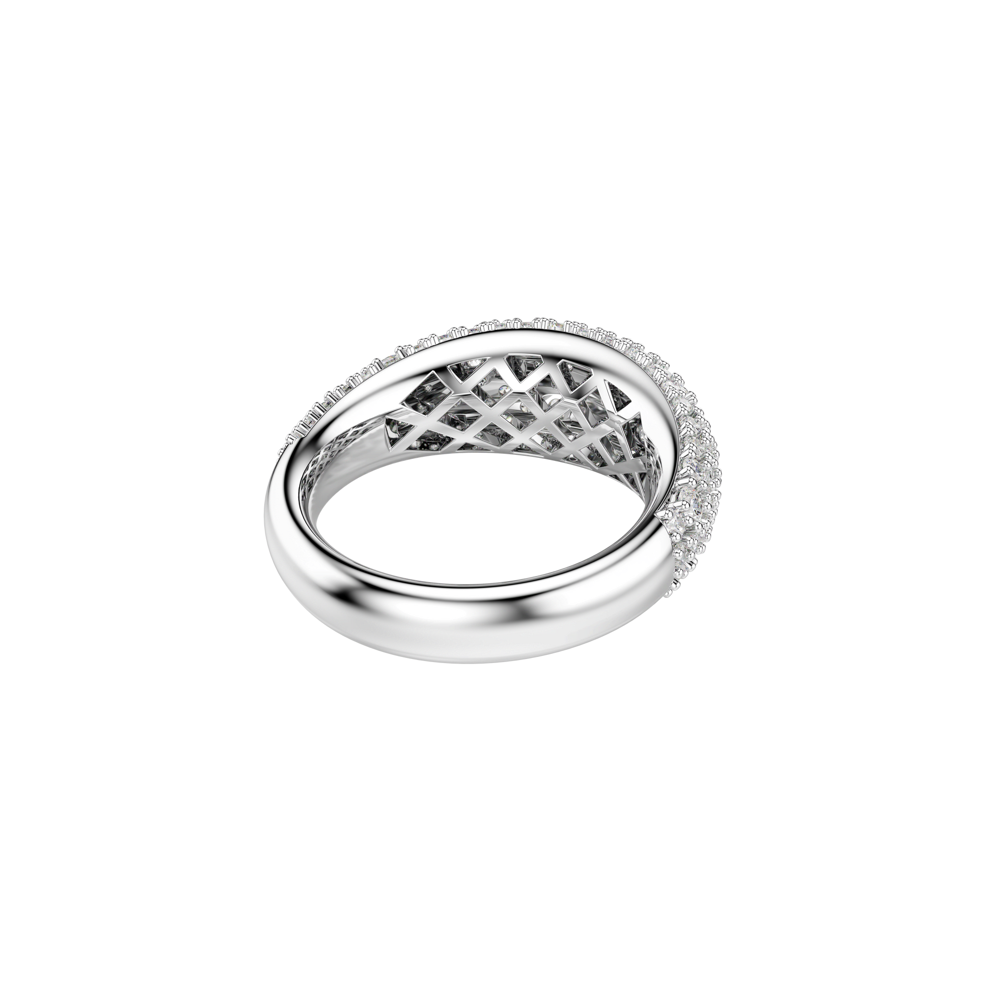 Sublima ring, White, Rhodium plated 5737597