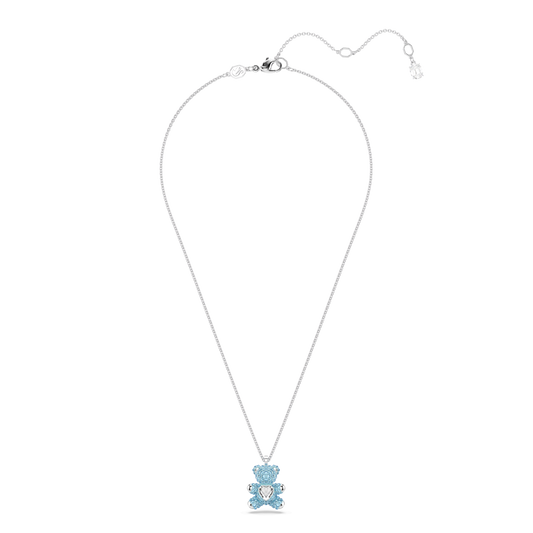 Teddy pendant, Bear, Blue, Rhodium plated 5737620