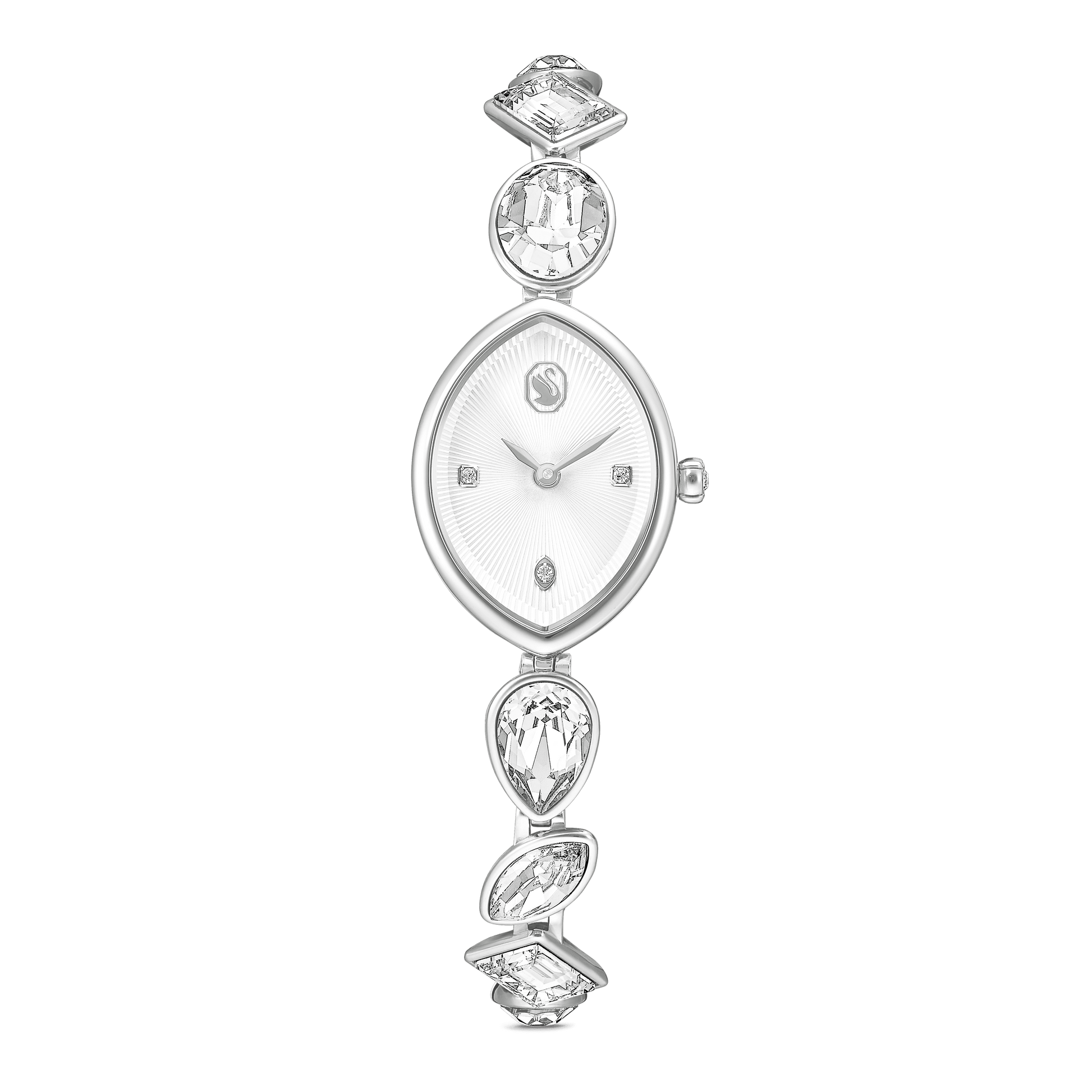 Gema watch, Crystal bracelet, Silver tone, Stainless steel 5737955