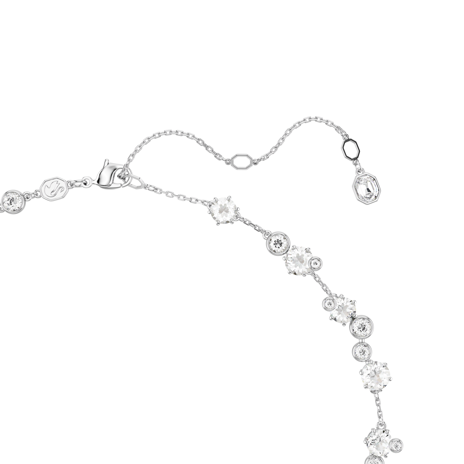 Constella set, Mixed cuts, White, Rhodium plated 5738285
