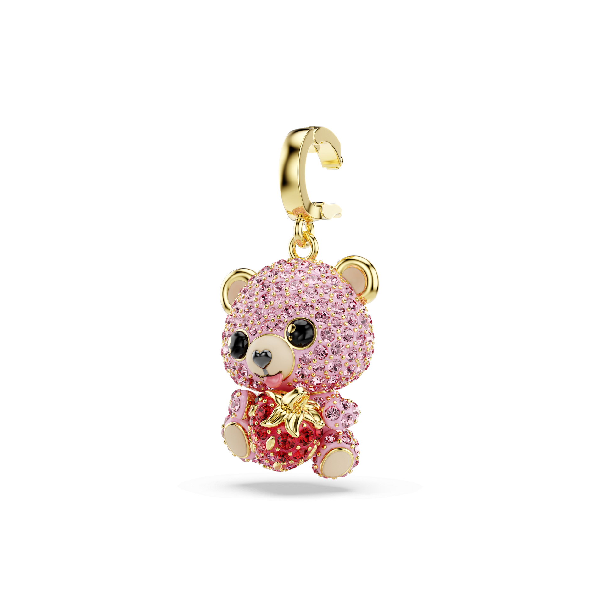Idyllia charm, Mixed cuts, Teddy, Pink, Gold-tone plated 5738357