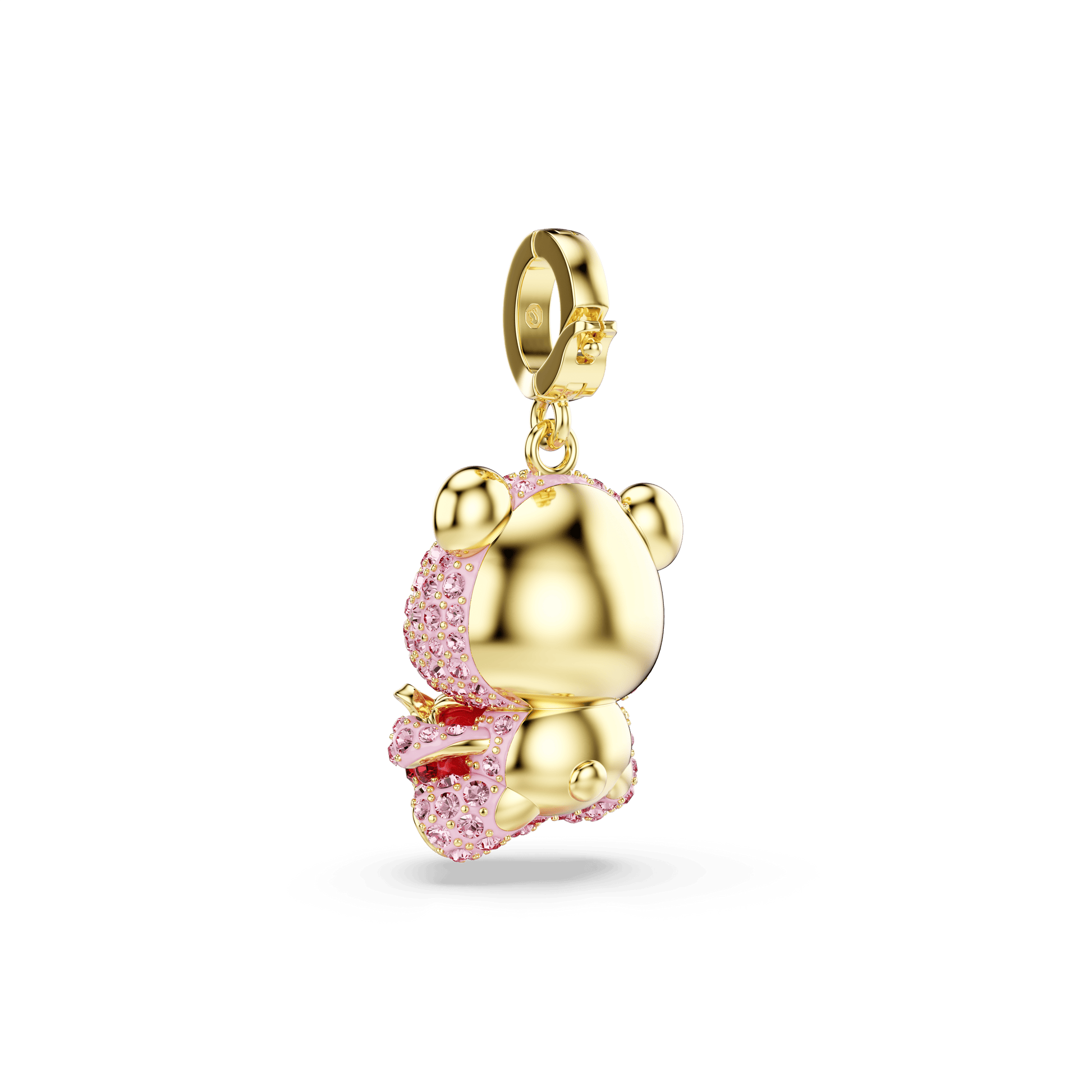 Idyllia charm, Mixed cuts, Teddy, Pink, Gold-tone plated 5738357