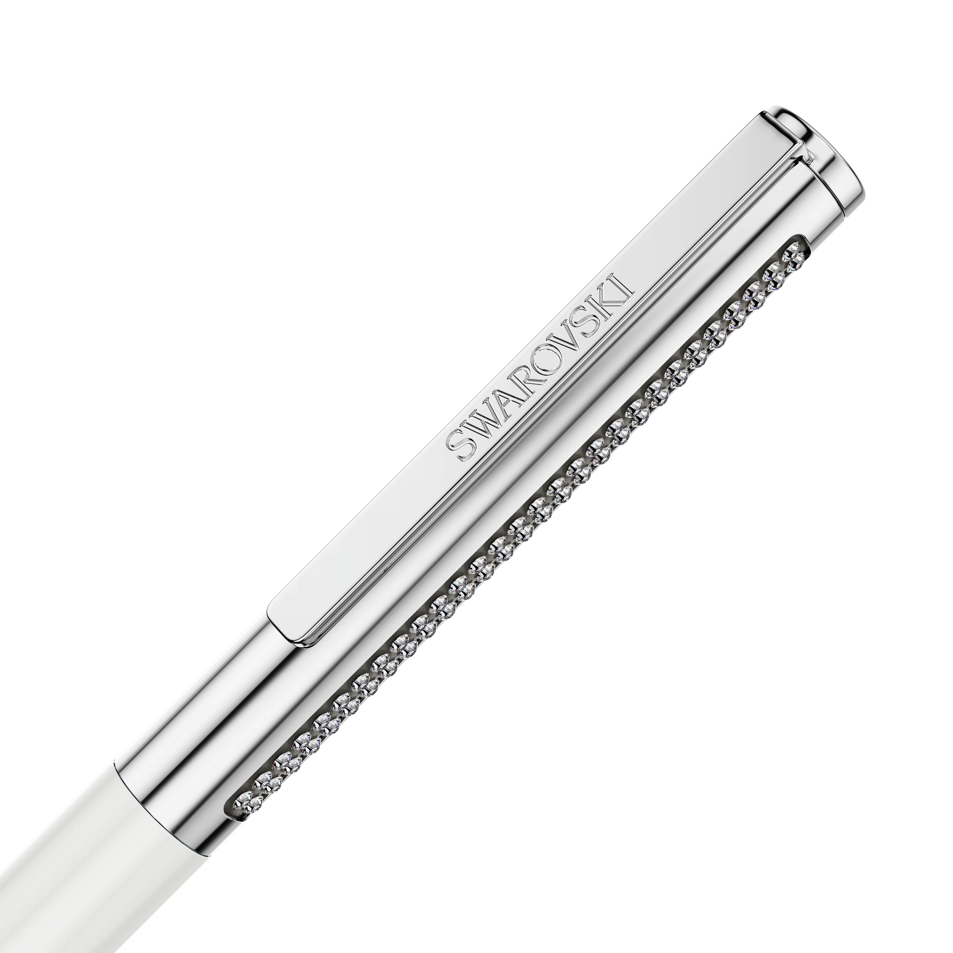 Matrix Tennis ballpoint pen, White, Chrome plated 5740679