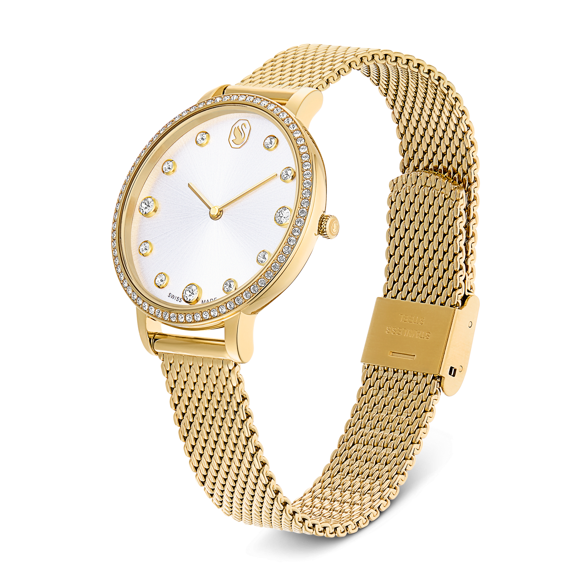 Clarica watch, Swiss Made, Metal bracelet, Gold tone, Gold-tone finish 5740823