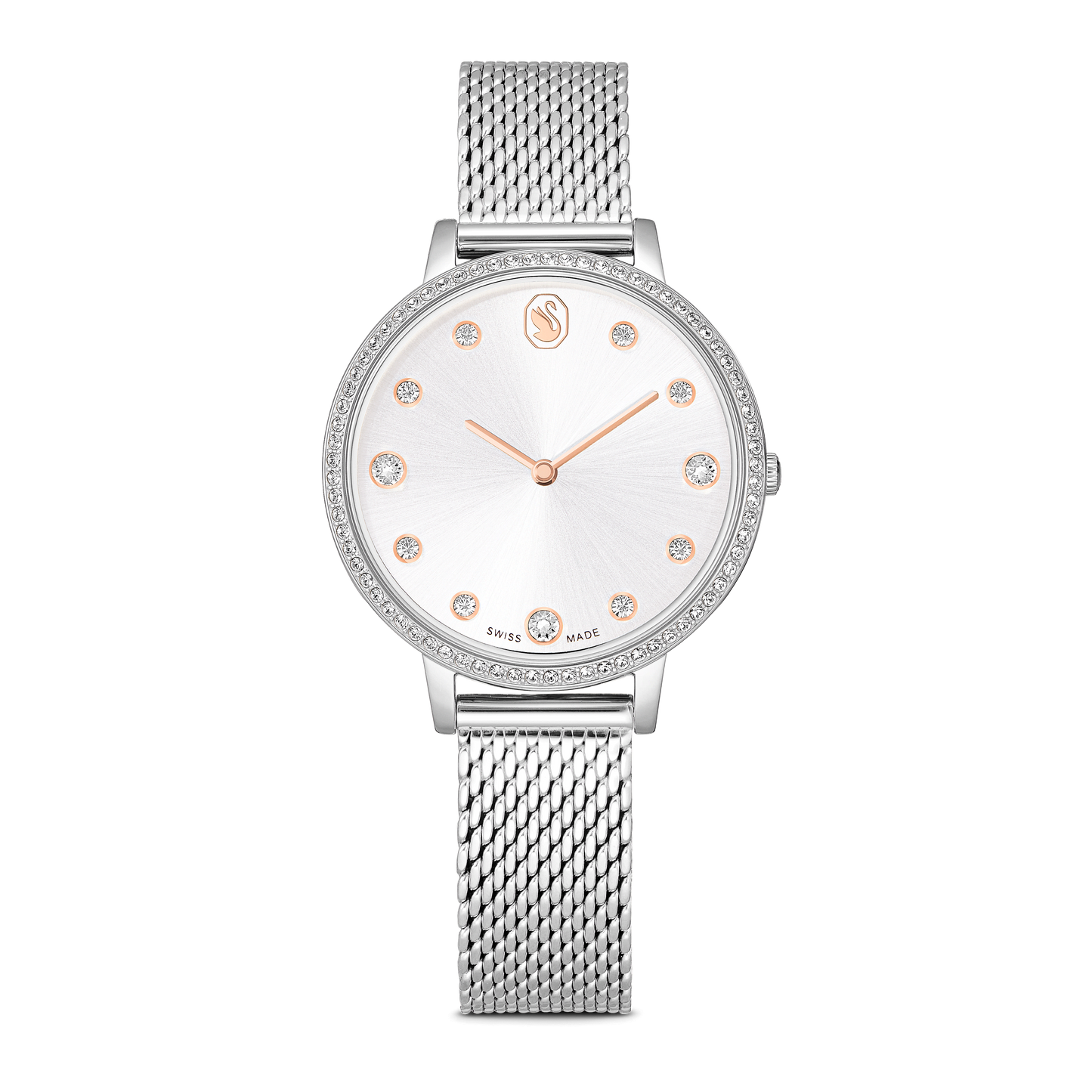 Clarica watch, Swiss Made, Metal bracelet, Silver tone, Stainless steel 5740971